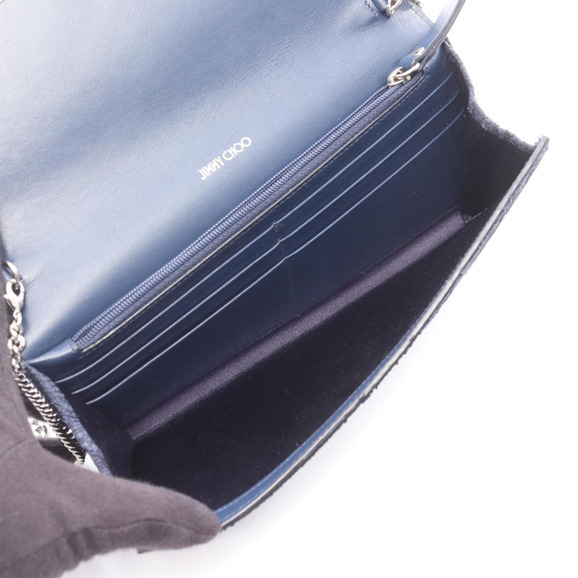 Jimmy Choo Navy Handbag Shoulder Bag (Pre-Owned)
