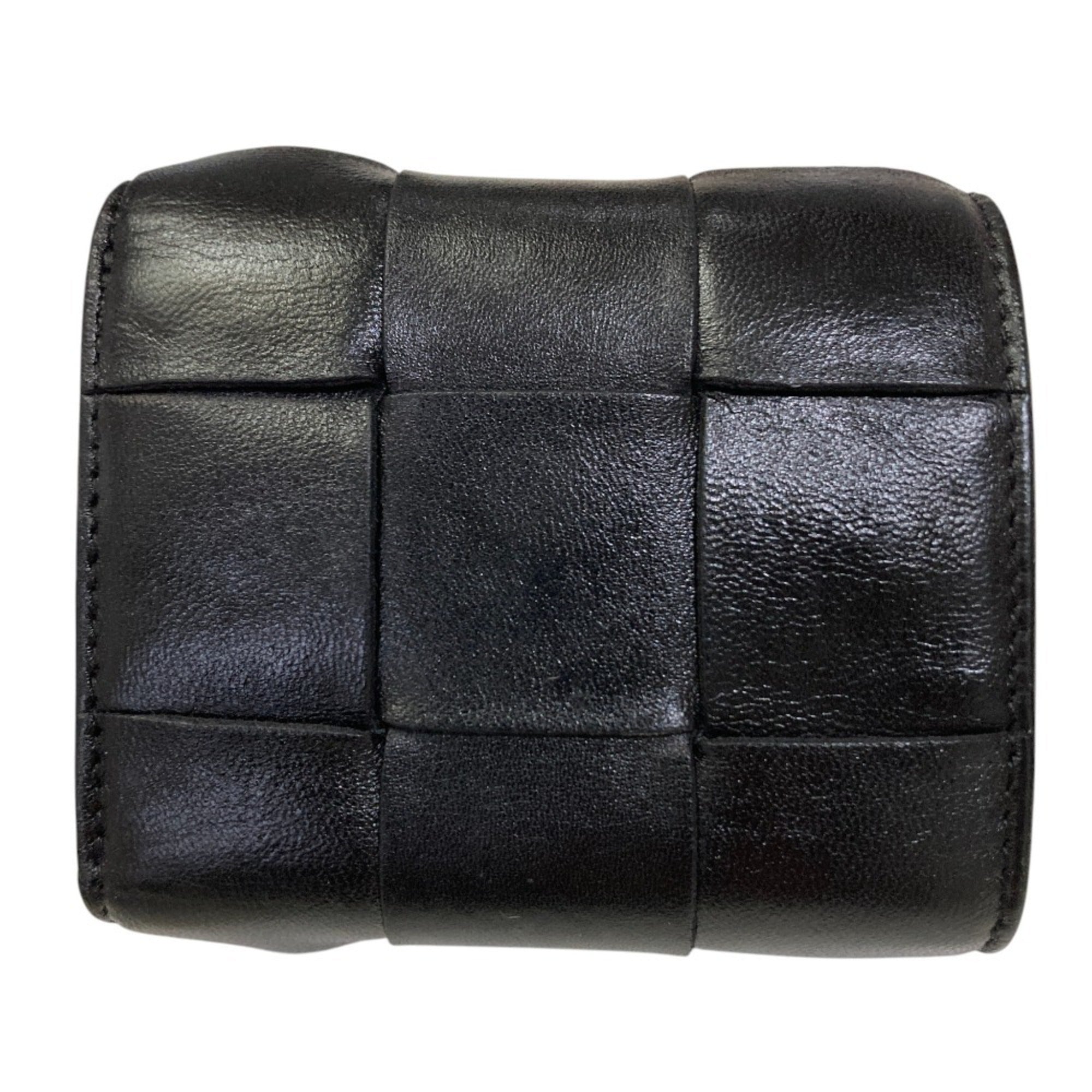 Bottega Veneta Intrecciato Black Wallet (Tri-Fold) (Pre-Owned)