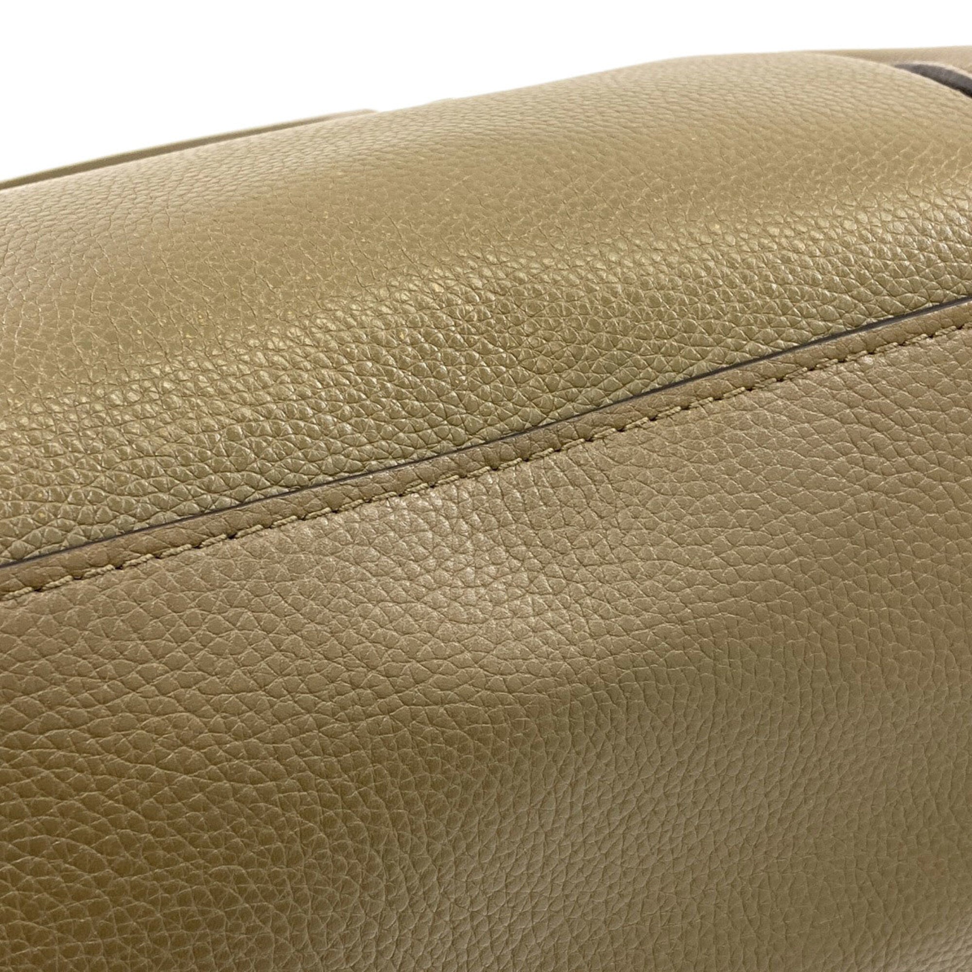 Celine Khaki Leather Handbag (Pre-Owned)