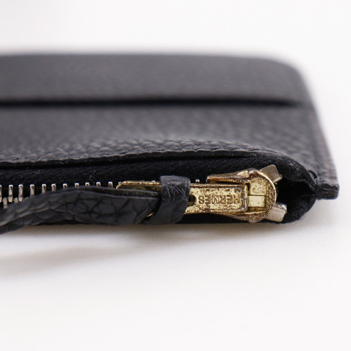 Hermes Black Taurillon Clemence Leather Long Wallet (Bi-Fold) (Pre-Owned)