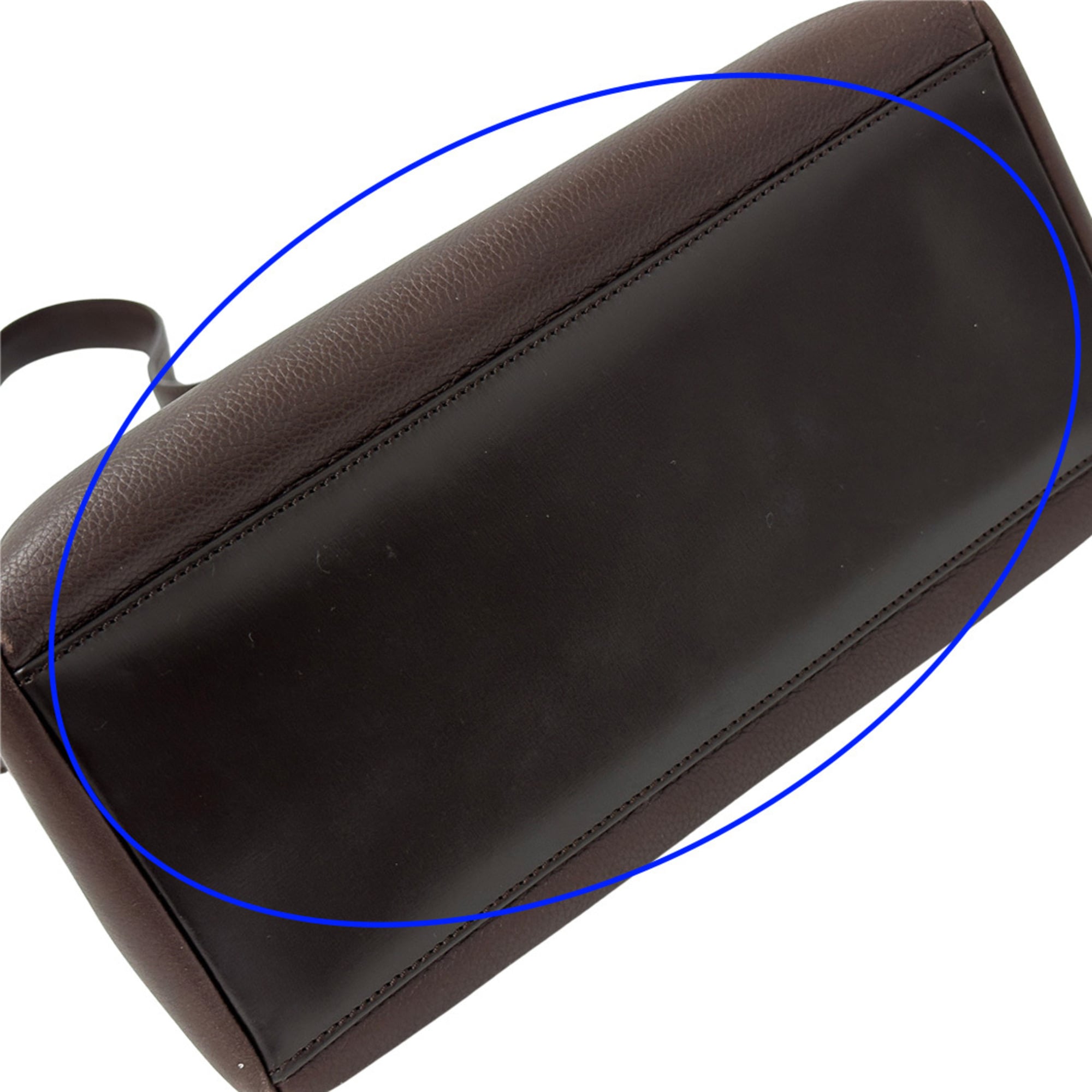 Loewe Dark Brown Leather Handbag Shoulder Bag (Pre-Owned)