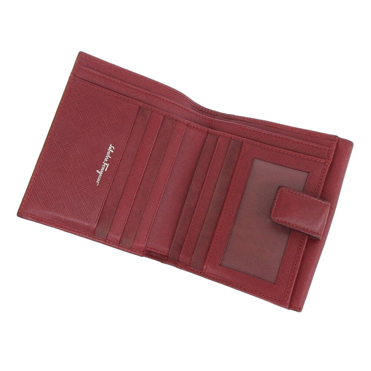 Salvatore Ferragamo Red Color Leather Wallet (Bi-Fold) (Pre-Owned)