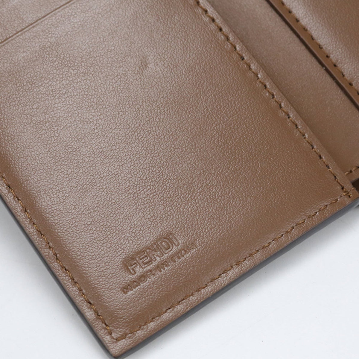 Fendi Brown Leather Wallet (Tri-Fold) (Pre-Owned)