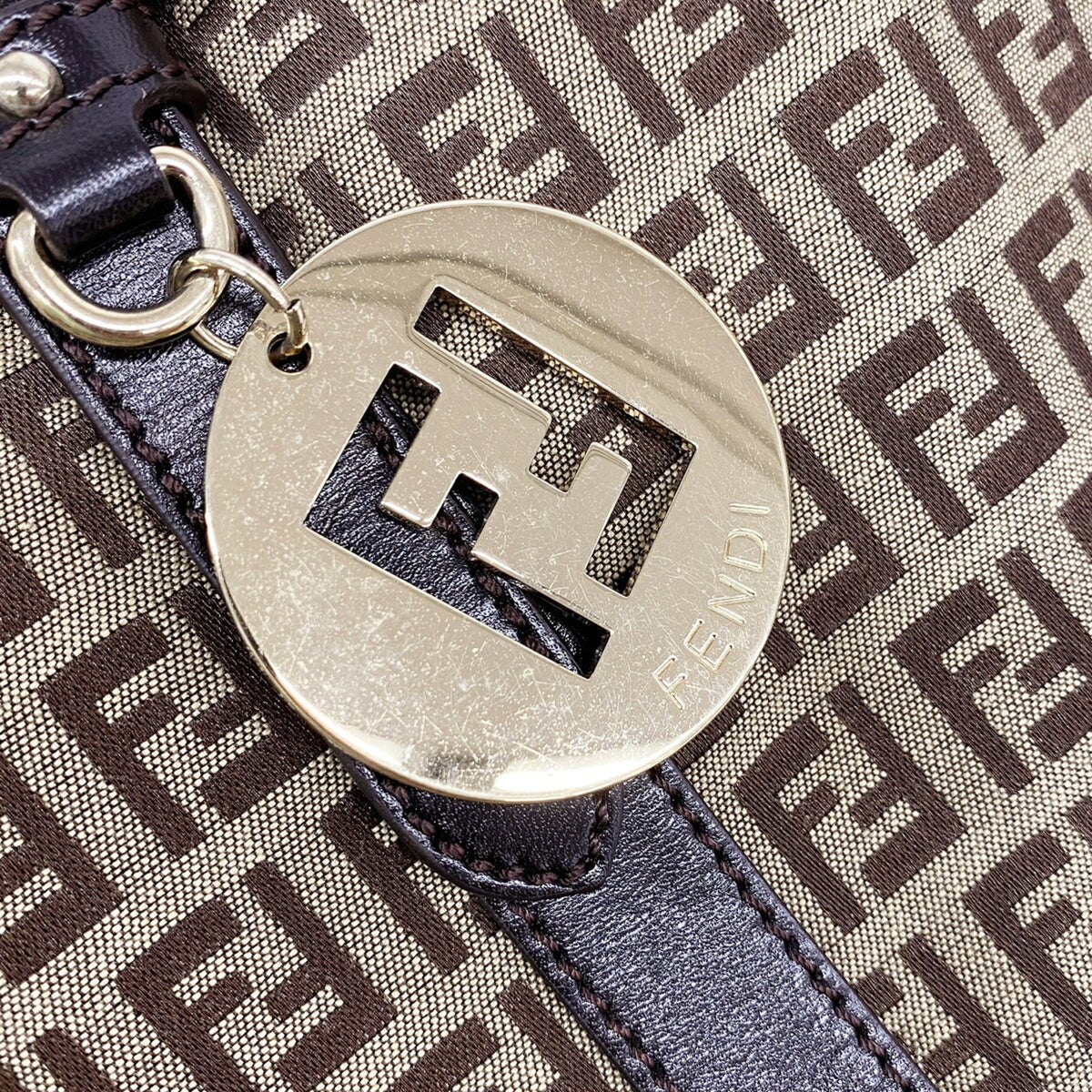 Fendi Brown Nylon Canvas Tote Bag (Pre-Owned)