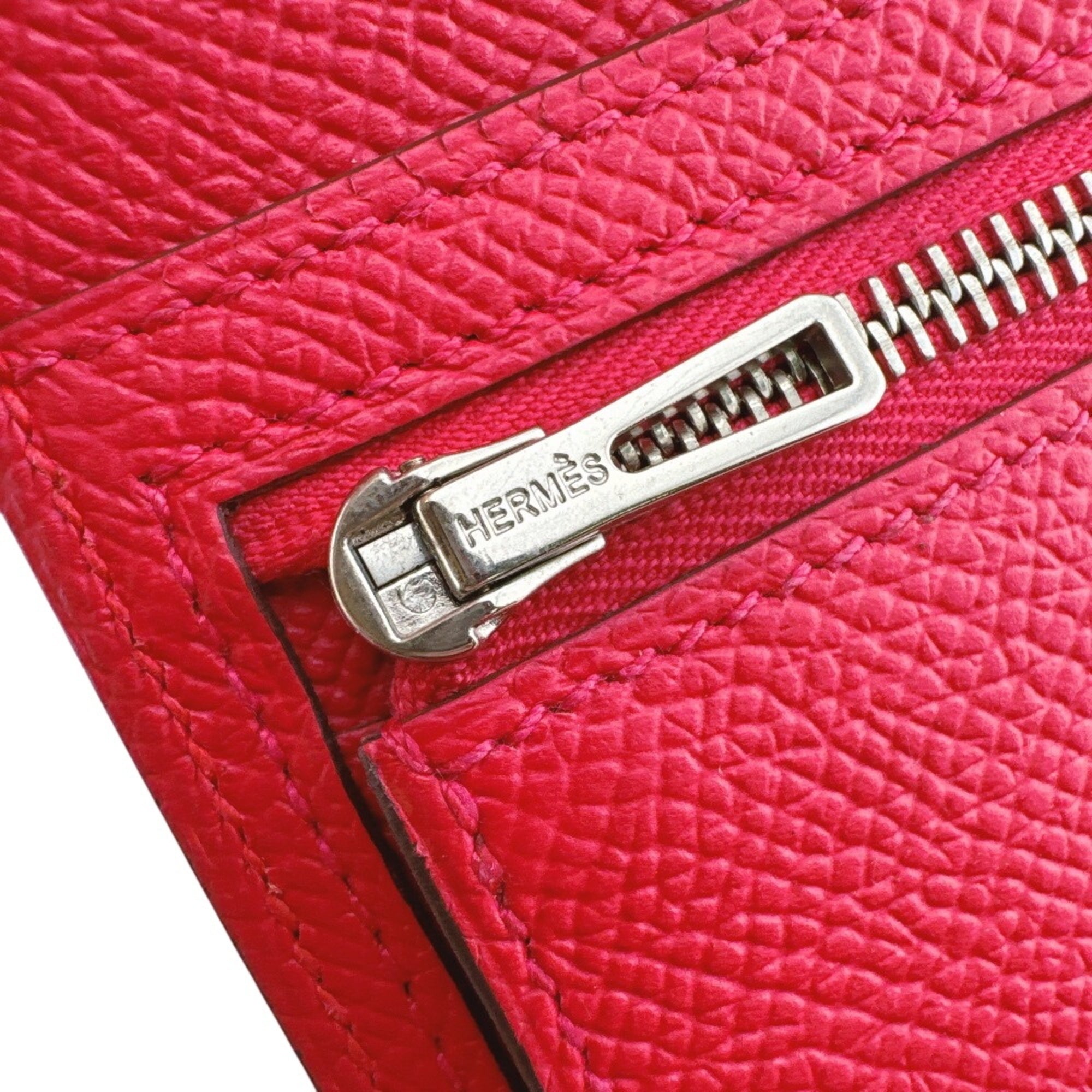 Hermes Pink Epsom Leather Wallet (Tri-Fold) (Pre-Owned)