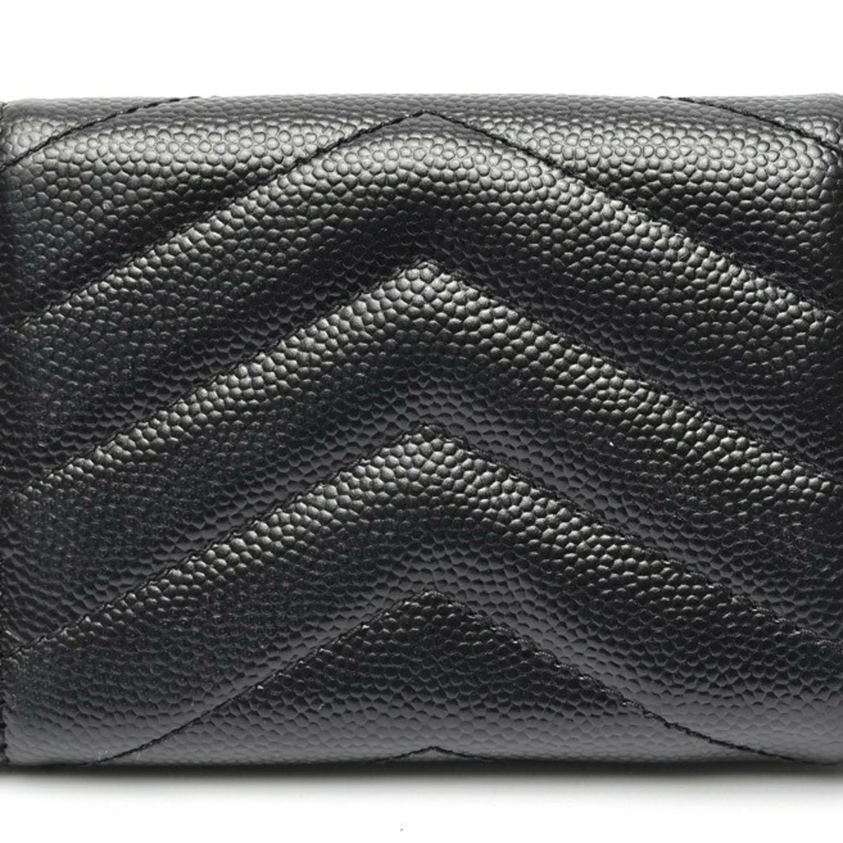 Saint Laurent Black Leather Wallet (Tri-Fold) (Pre-Owned)