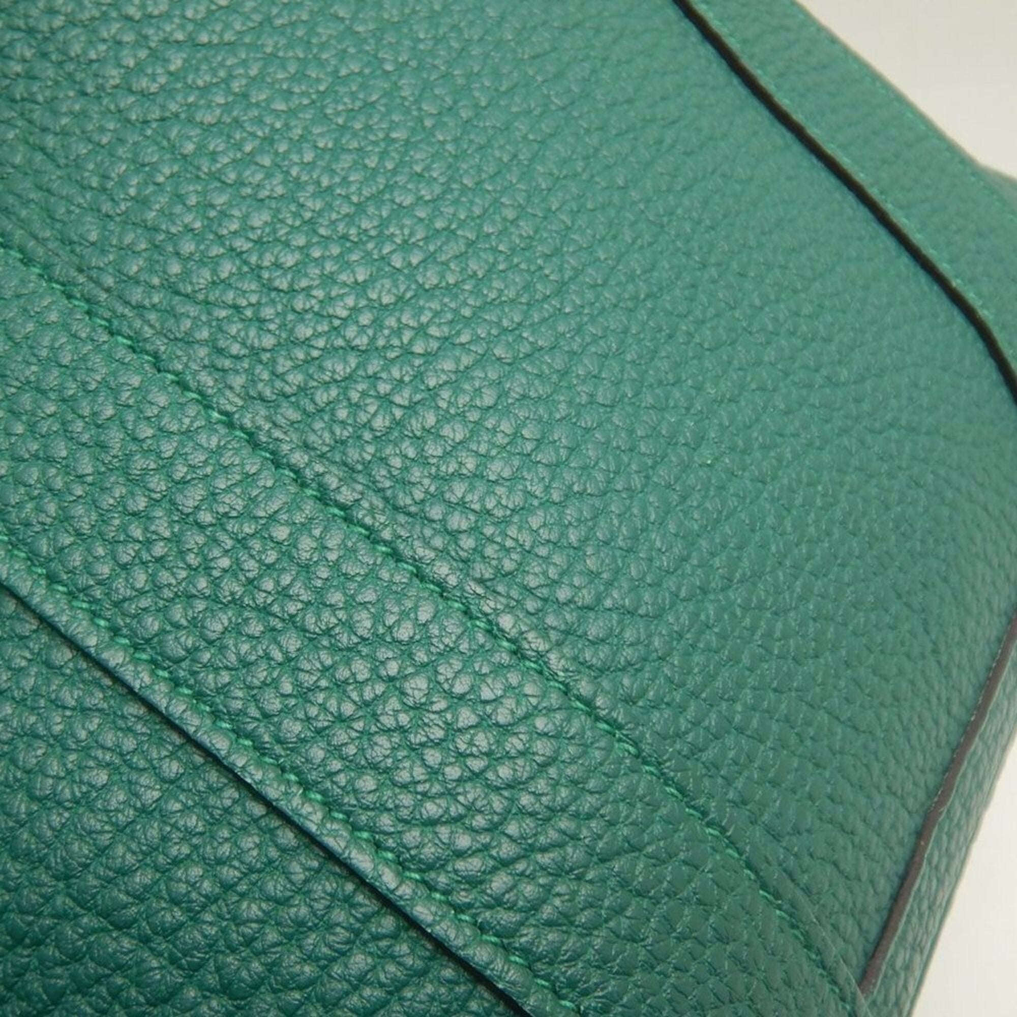 Hermes Garden Green Negonda Leather Handbag (Pre-Owned)