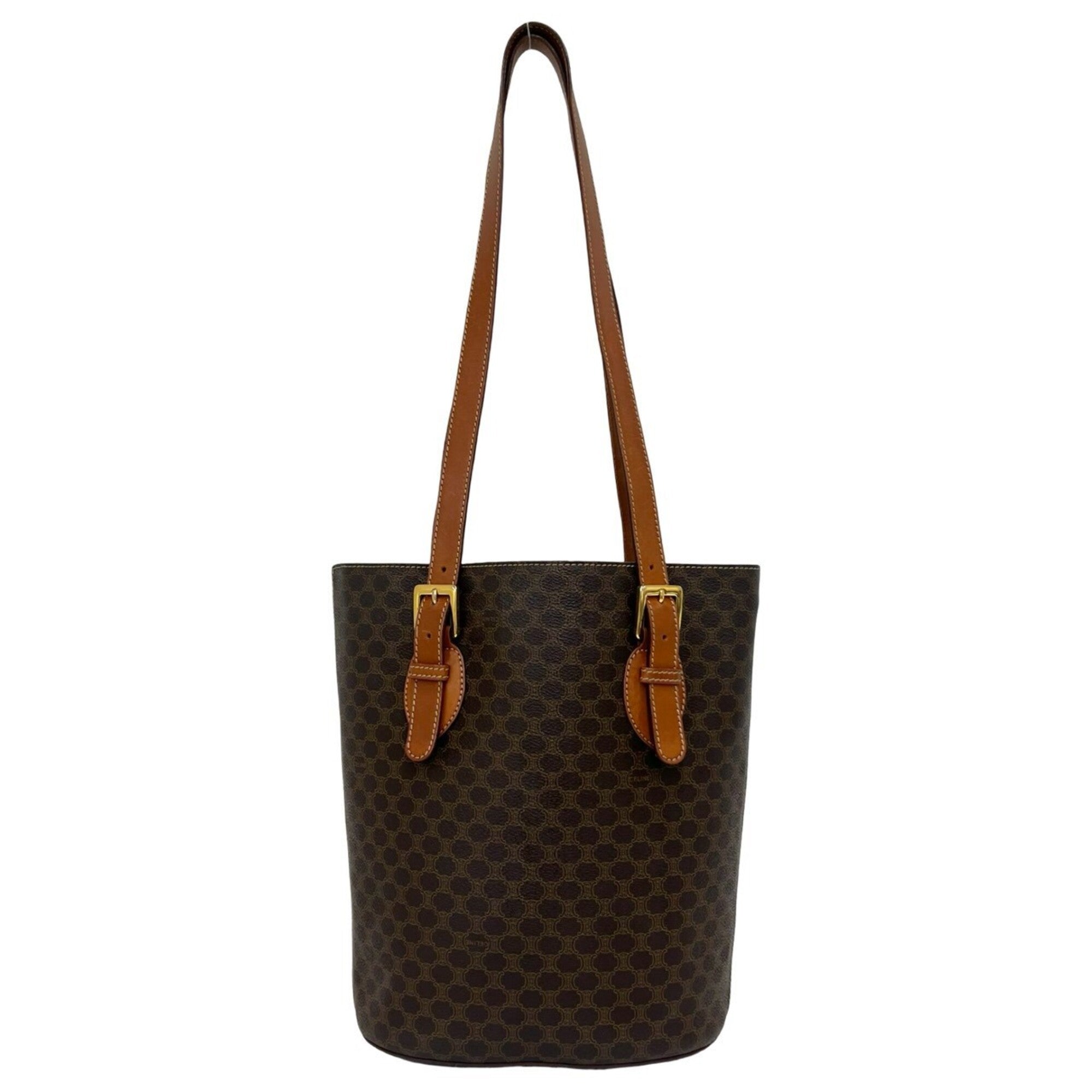 Celine Brown Leather Pvc Shoulder Bag Tote Bag (Pre-Owned)