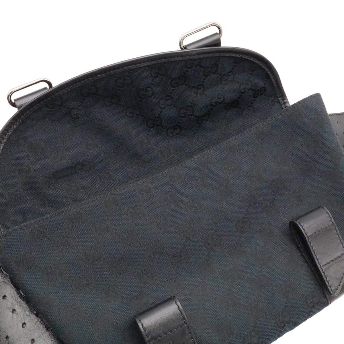 Gucci Black Gg Canvas Pouch Sling Bag (Pre-Owned)