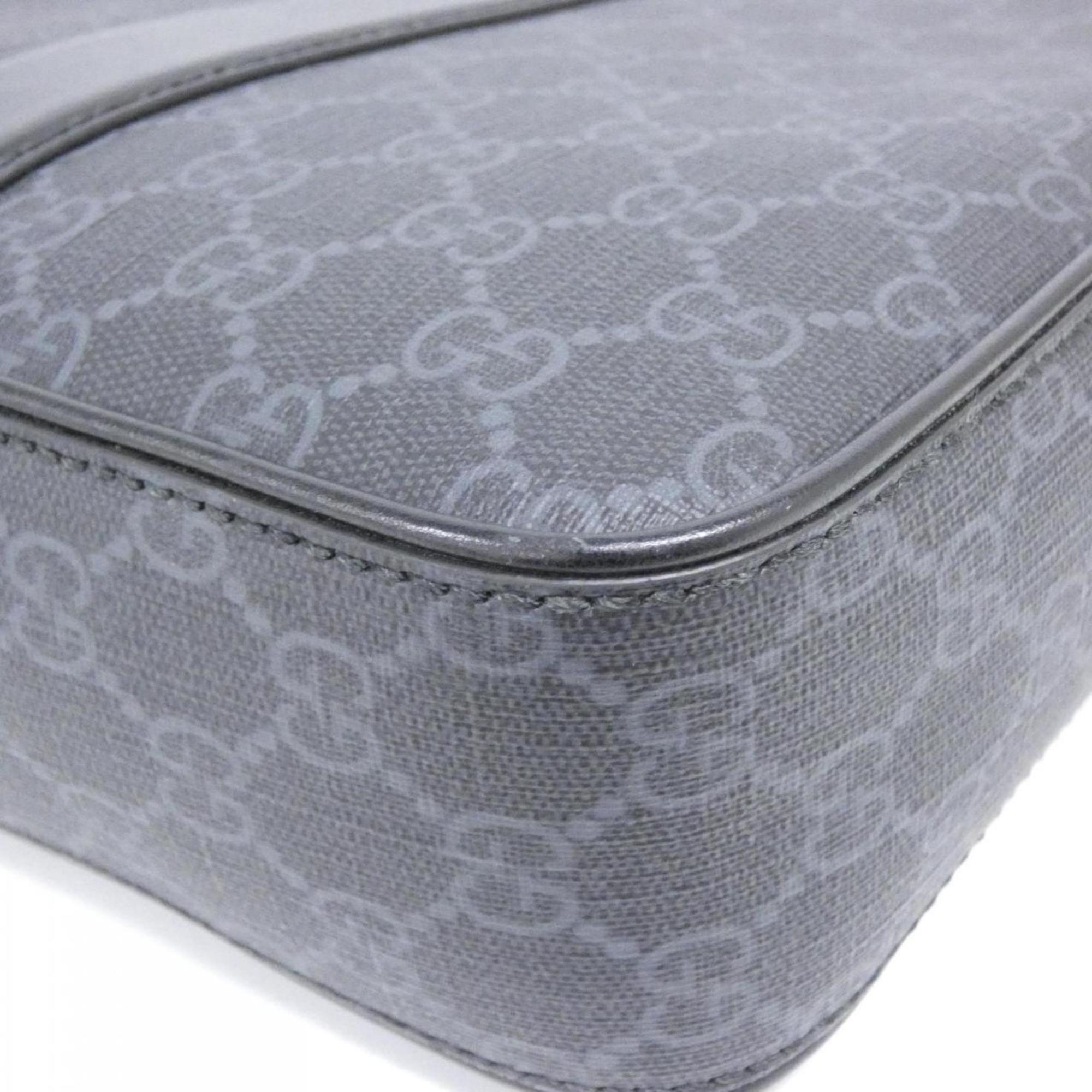 Gucci Black Gray Gg Supreme Handbag (Pre-Owned)