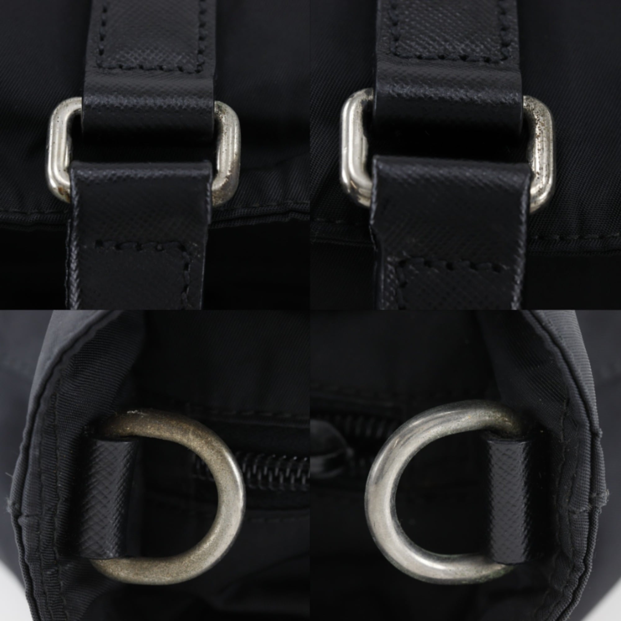 Prada Black Nylon Boston Bag Tote Bag (Pre-Owned)