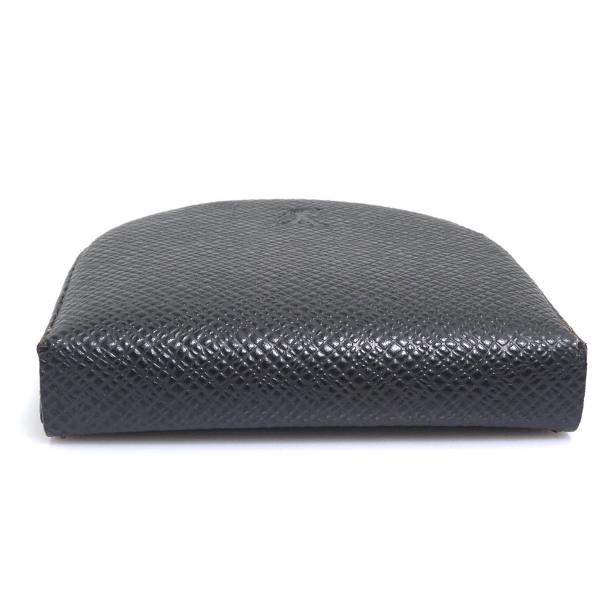Louis Vuitton Black Taiga Leather Coin Purse/Coin Case (Pre-Owned)