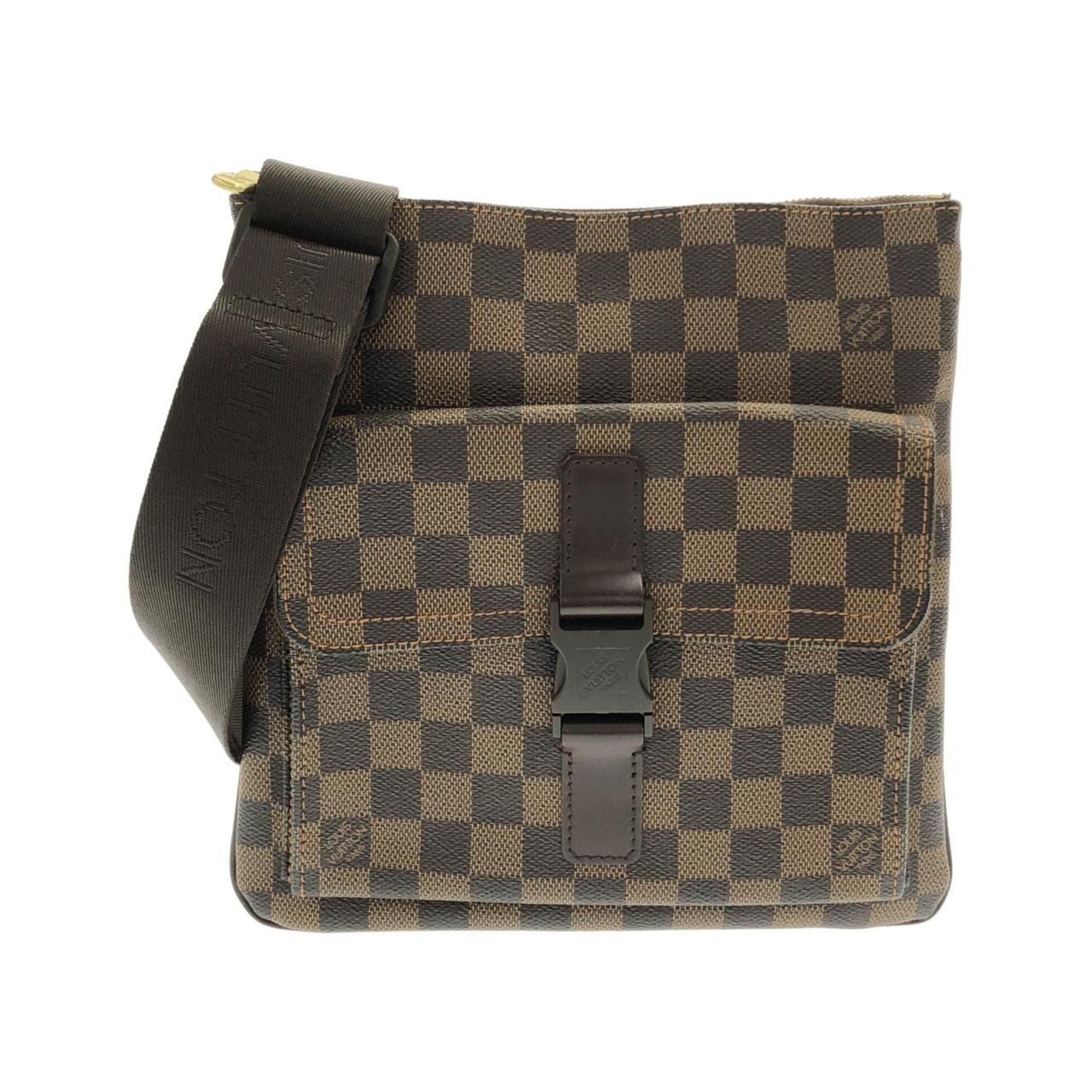 Louis Vuitton Ebene Coated Canvas Pochette Shoulder Bag (Pre-Owned)