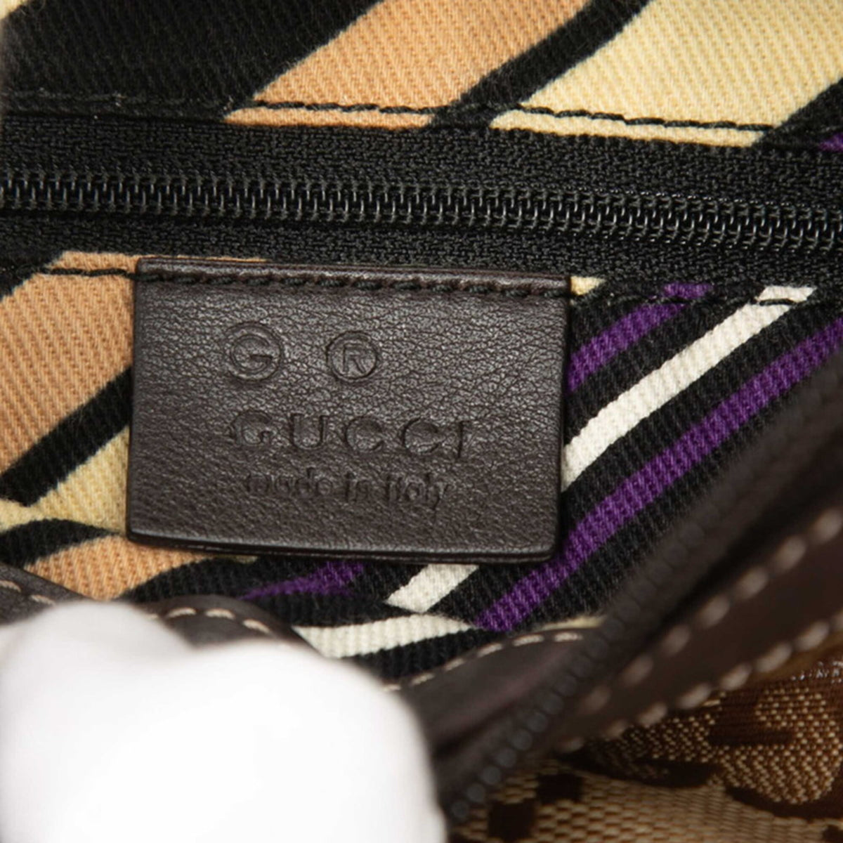 Gucci Gg Crystal Beige Brown Pvc Leather Handbag Shoulder Bag (Pre-Owned)