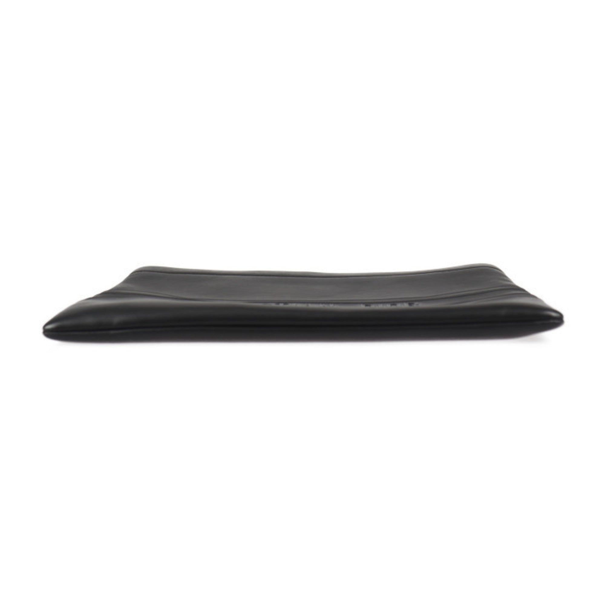 Christian Dior Black Leather Clutch Bag Handbag (Pre-Owned)