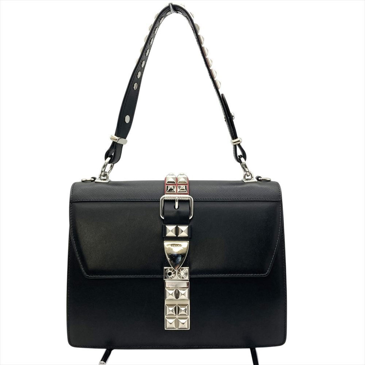 Prada Black Leather Shoulder Bag (Pre-Owned)