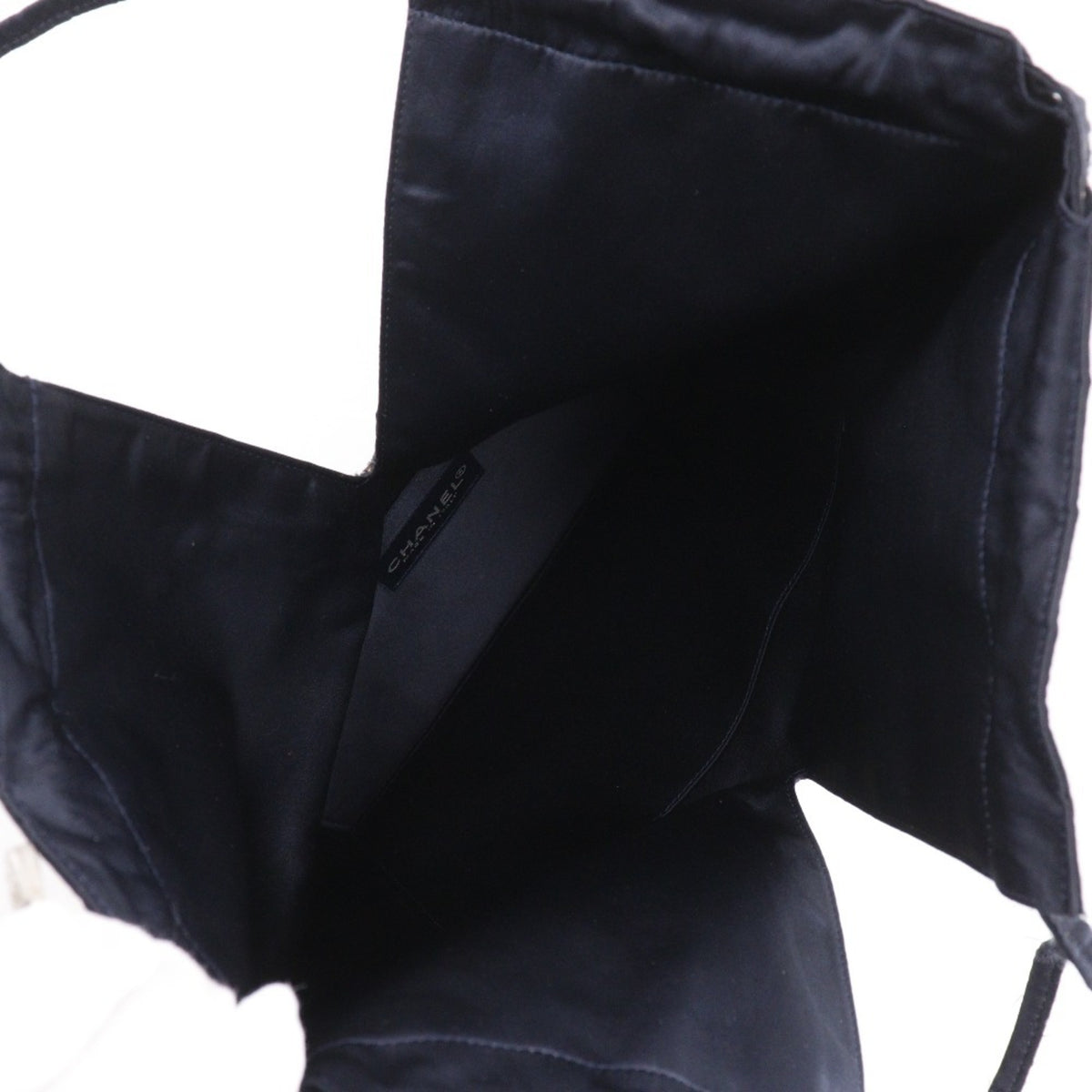 Chanel Black Satin Shoulder Bag (Pre-Owned)