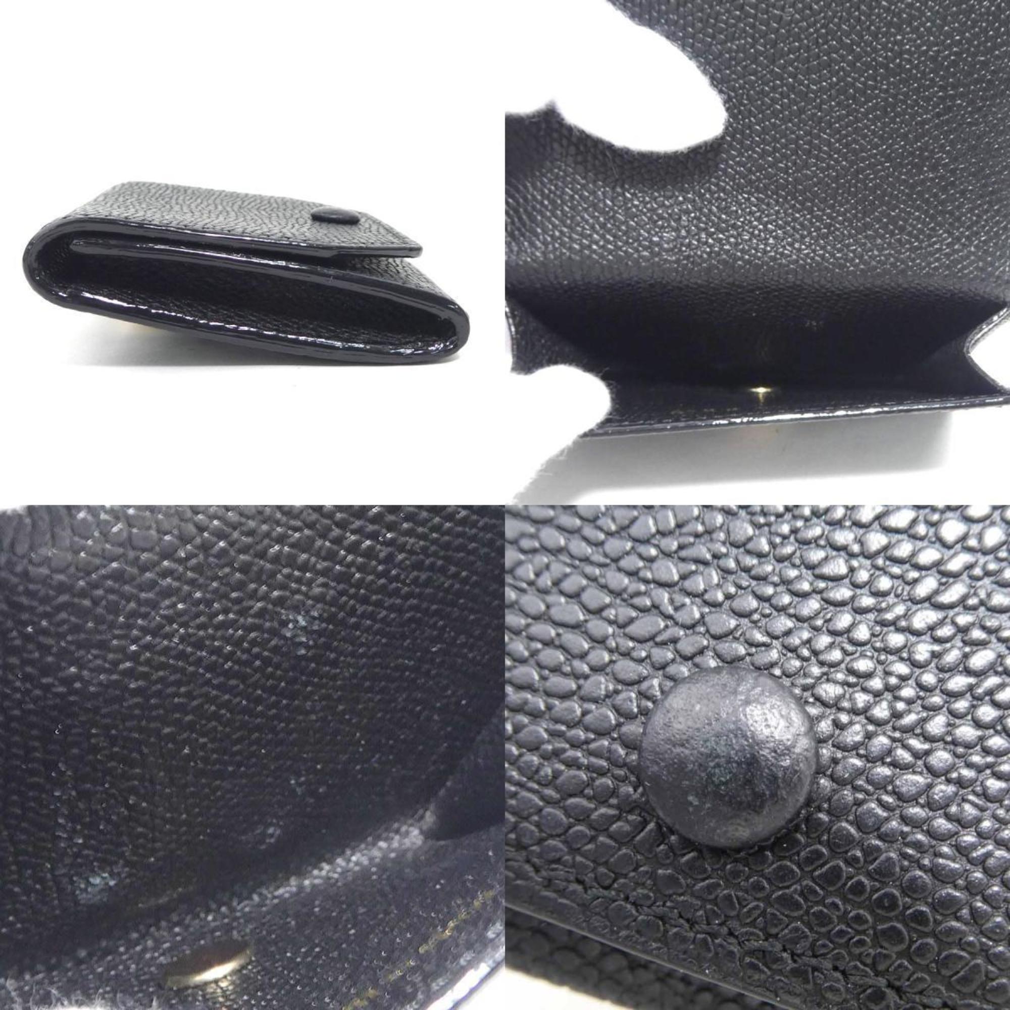 Valextra Black Leather Coin Purse/Coin Case (Pre-Owned)