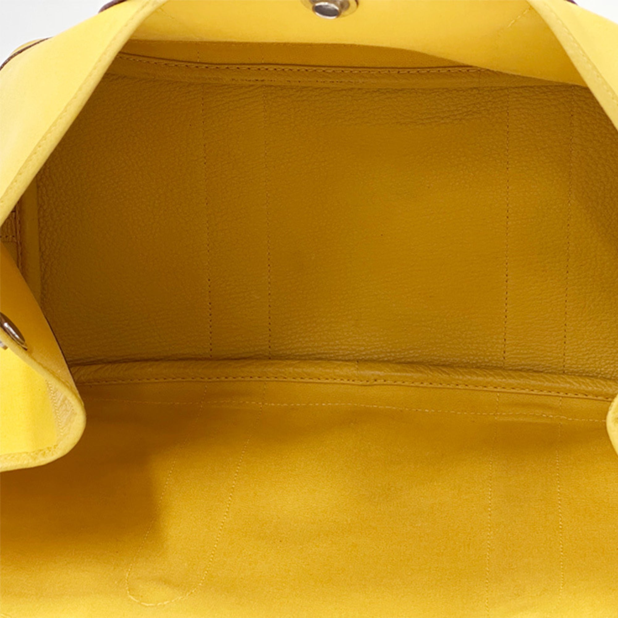 Hermes Yellow Toile Officier Tote Bag (Pre-Owned)