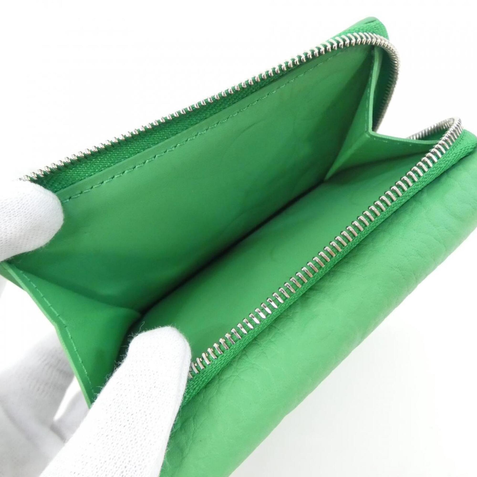 Louis Vuitton Taurillon Green Leather Wallet (Tri-Fold) (Pre-Owned)