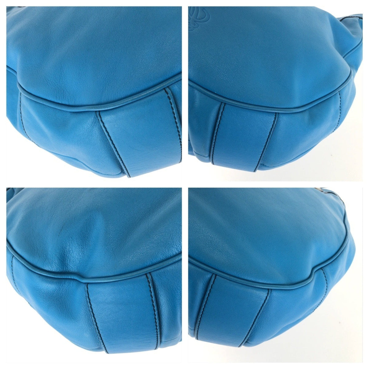 Loewe Blue Leather Handbag Shoulder Bag (Pre-Owned)