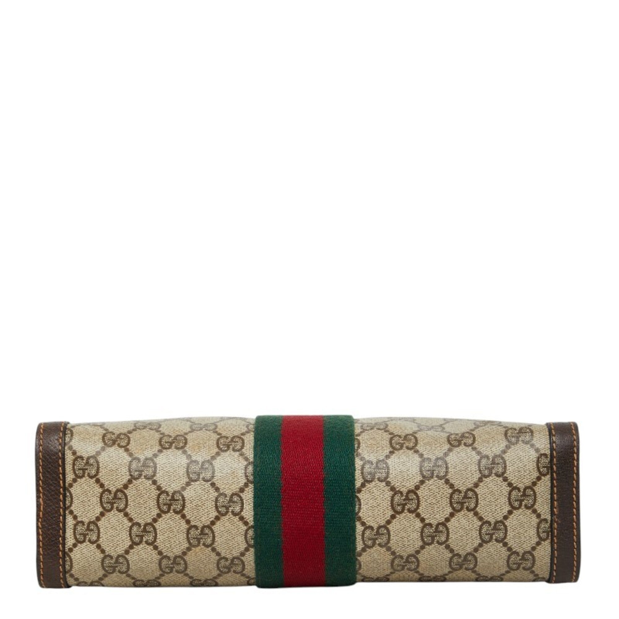 Gucci Beige Brown Pvc Leather Clutch Bag (Pre-Owned)