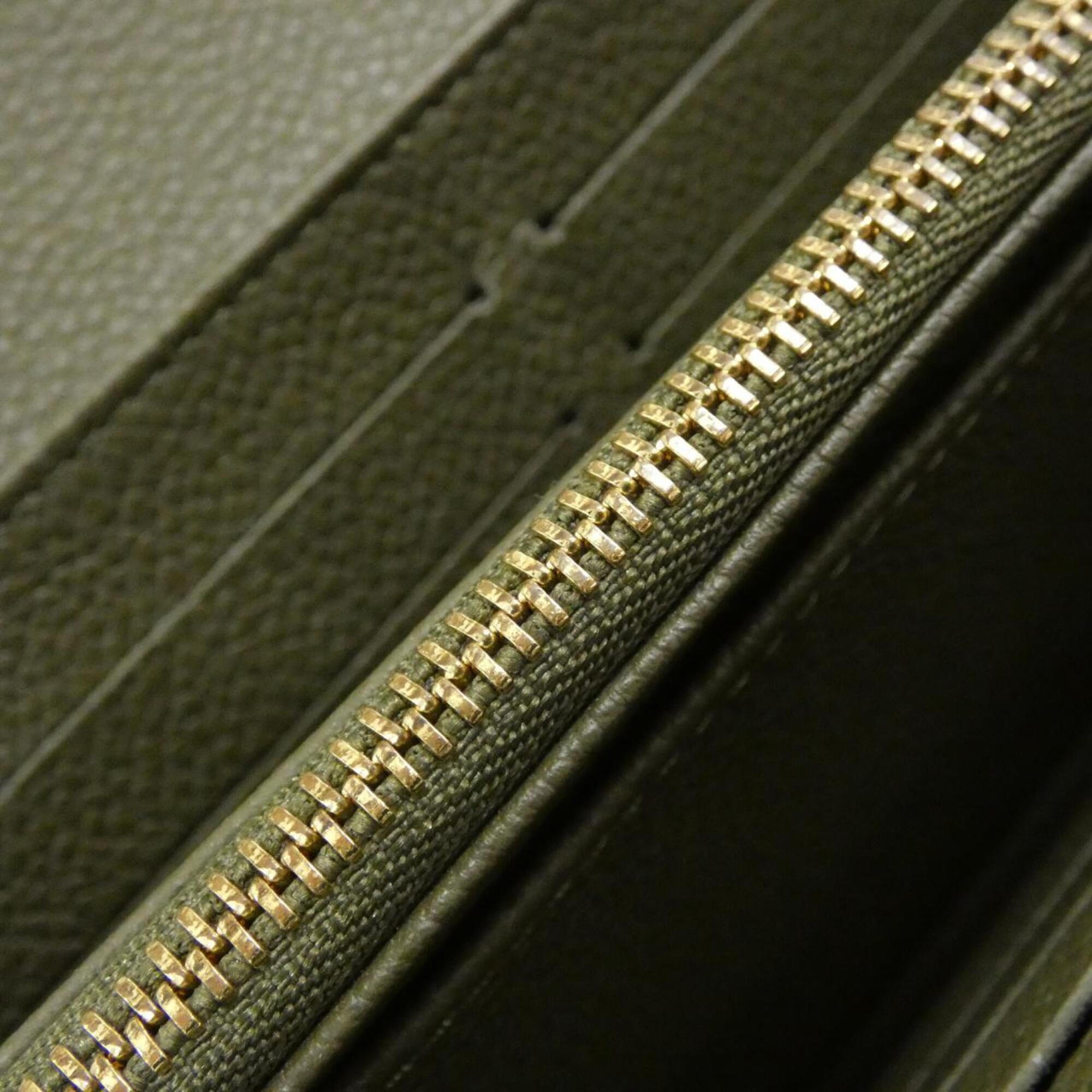 Louis Vuitton Green Leather Long Wallet (Bi-Fold) (Pre-Owned)