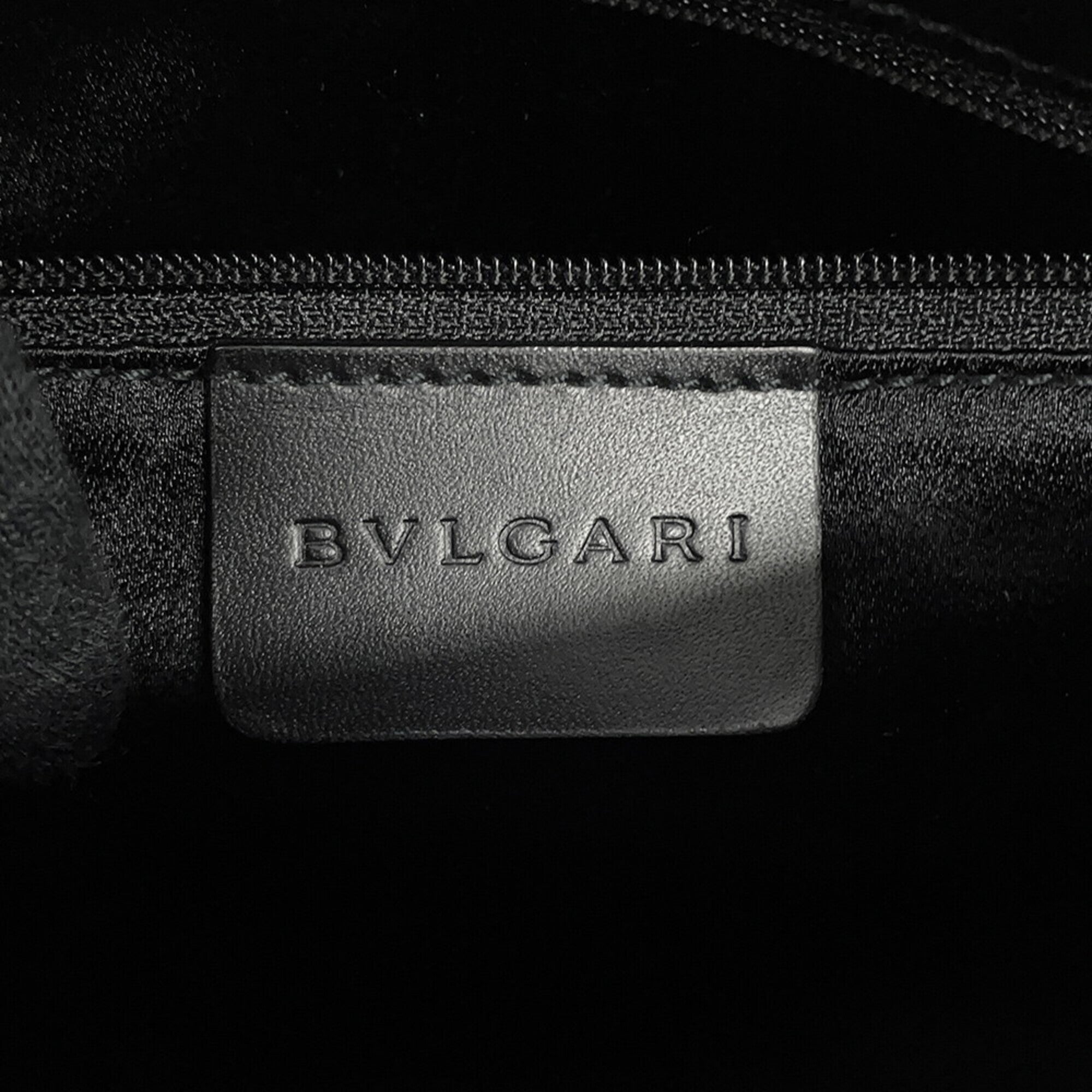 Bvlgari B.Zero1 Navy Black Denim Leather Handbag (Pre-Owned)