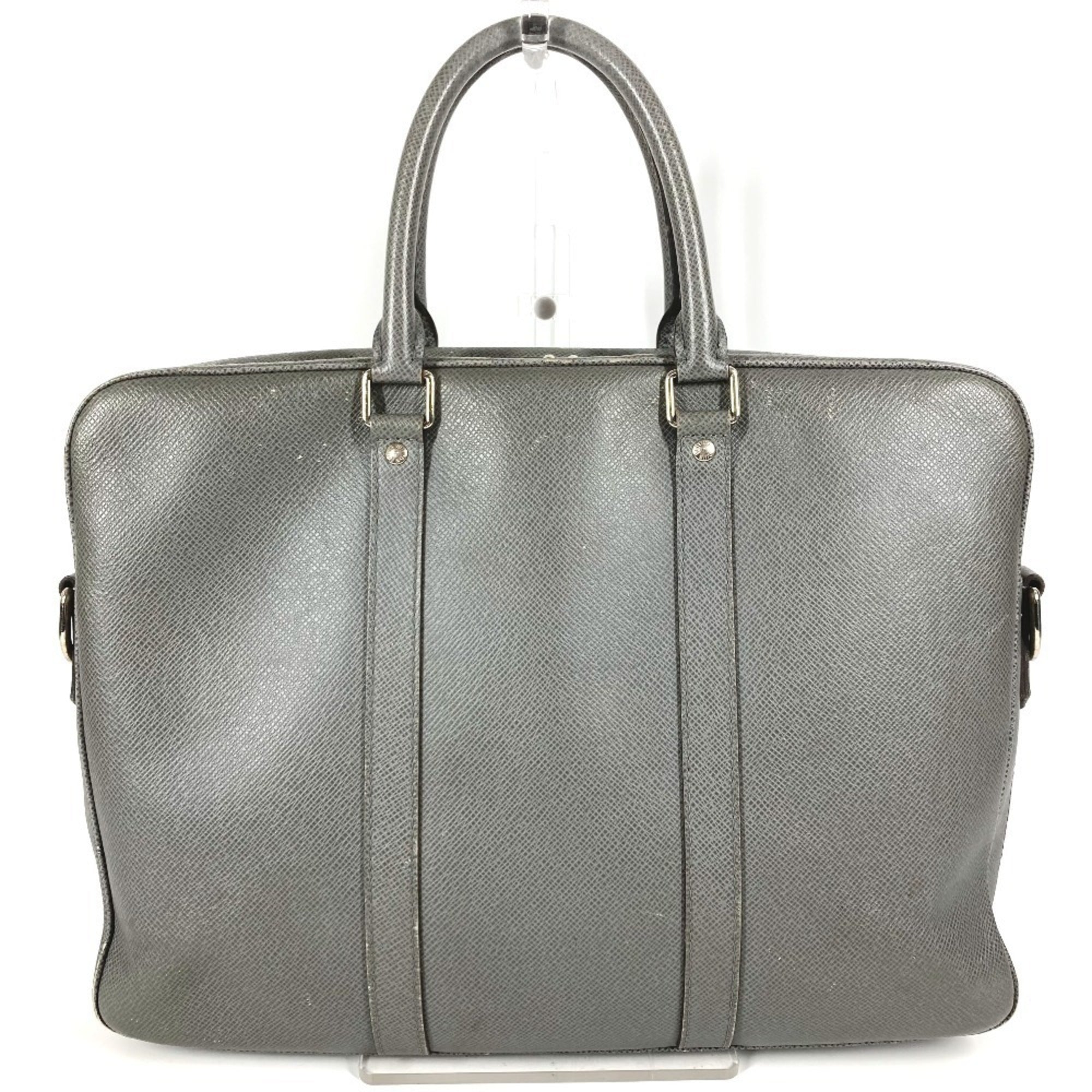 Louis Vuitton Galle Glacier Gray Taiga Leather Handbag Tote Bag (Pre-Owned)