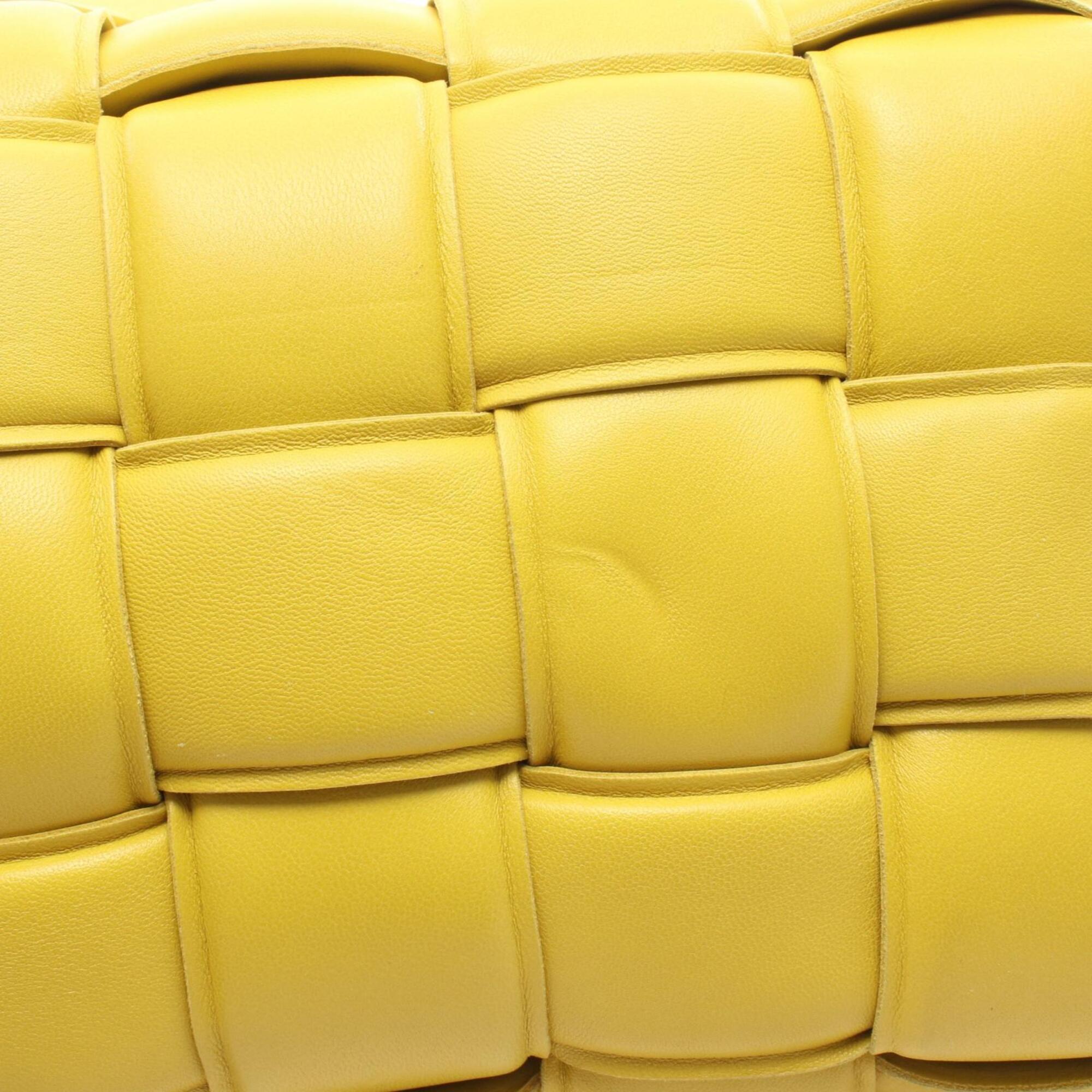 Bottega Veneta Yellow Leather Shoulder Bag (Pre-Owned)