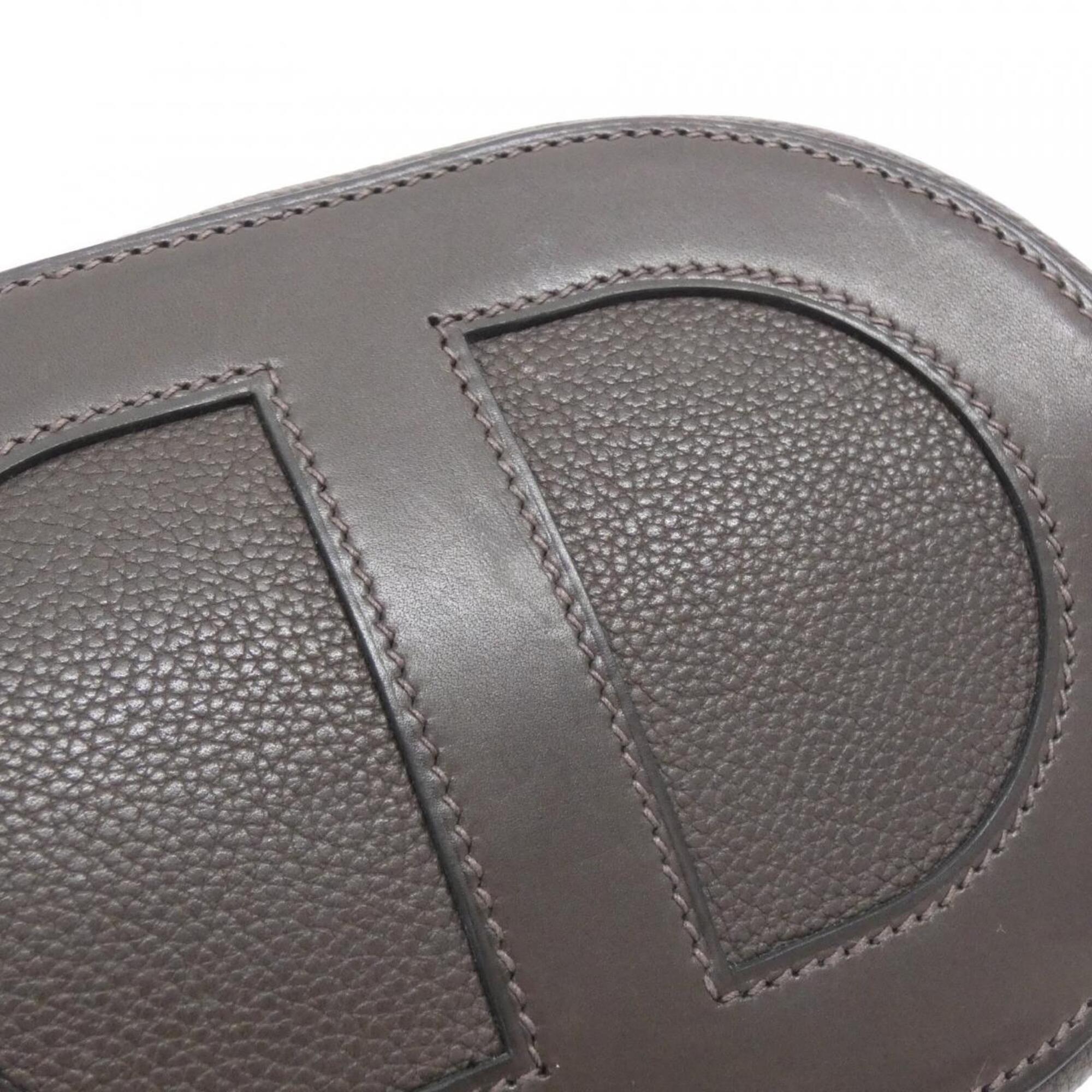 Hermes Ebene Barenia Leather Handbag (Pre-Owned)