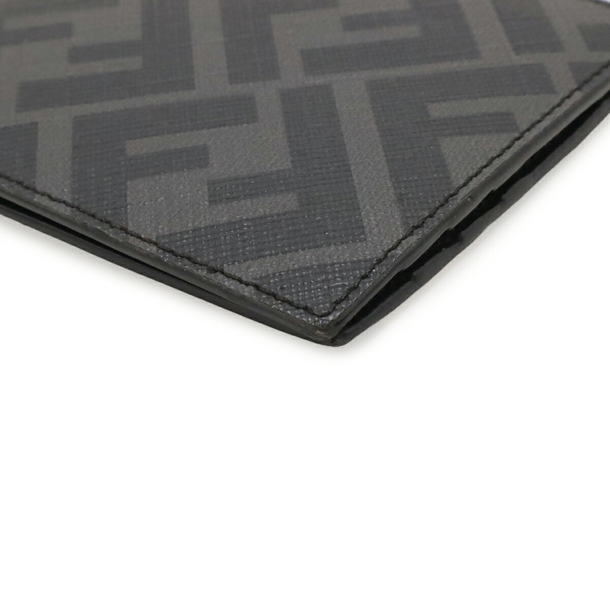 Fendi Black Gray Yellow Canvas Wallet (Bi-Fold) (Pre-Owned)
