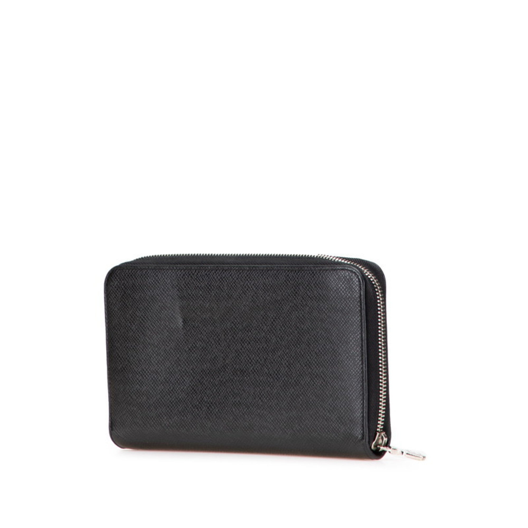 Louis Vuitton Taiga Black Noir Leather Coin Purse/Coin Case (Pre-Owned)