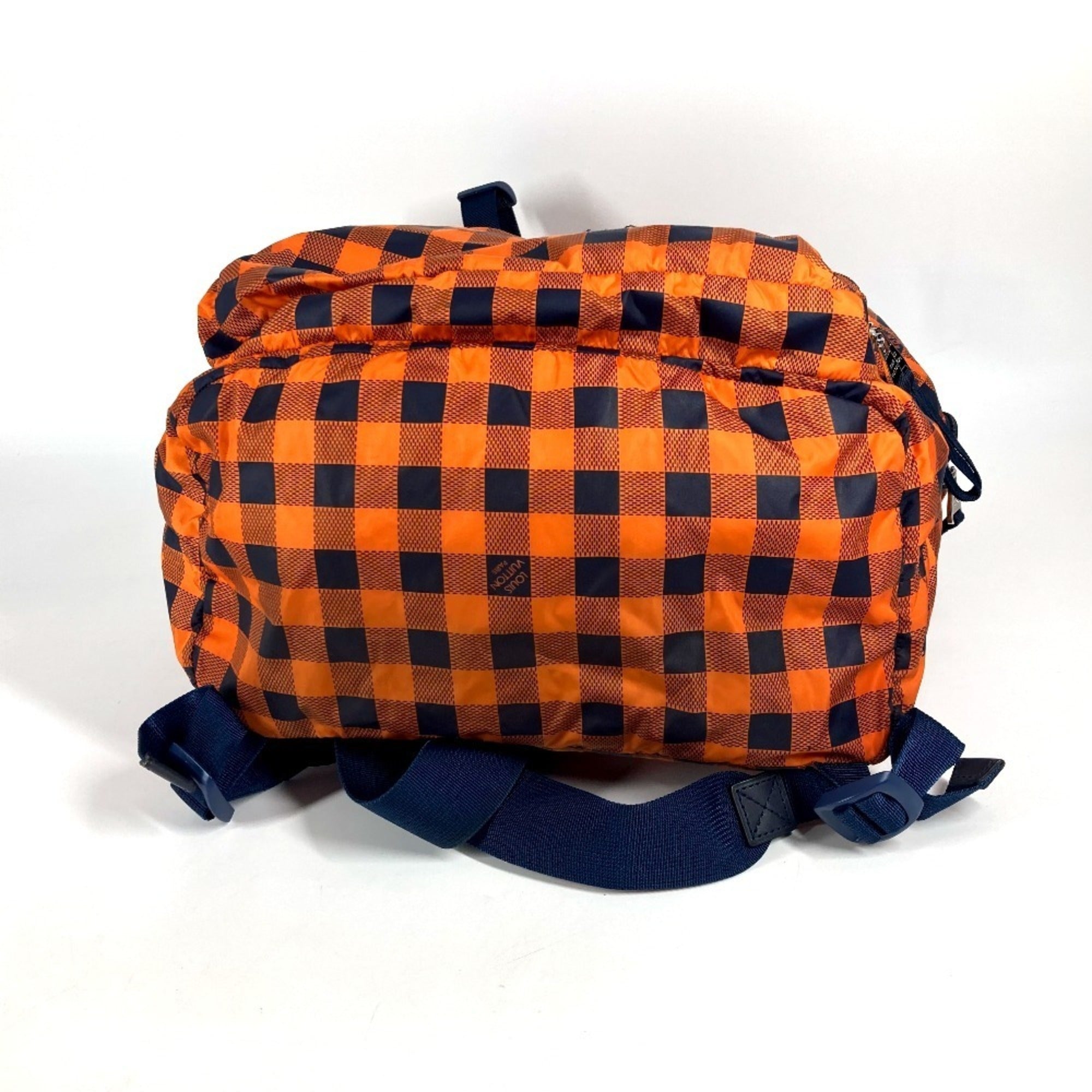 Louis Vuitton Damier Canvas Navy Orange Nylon Backpack (Pre-Owned)