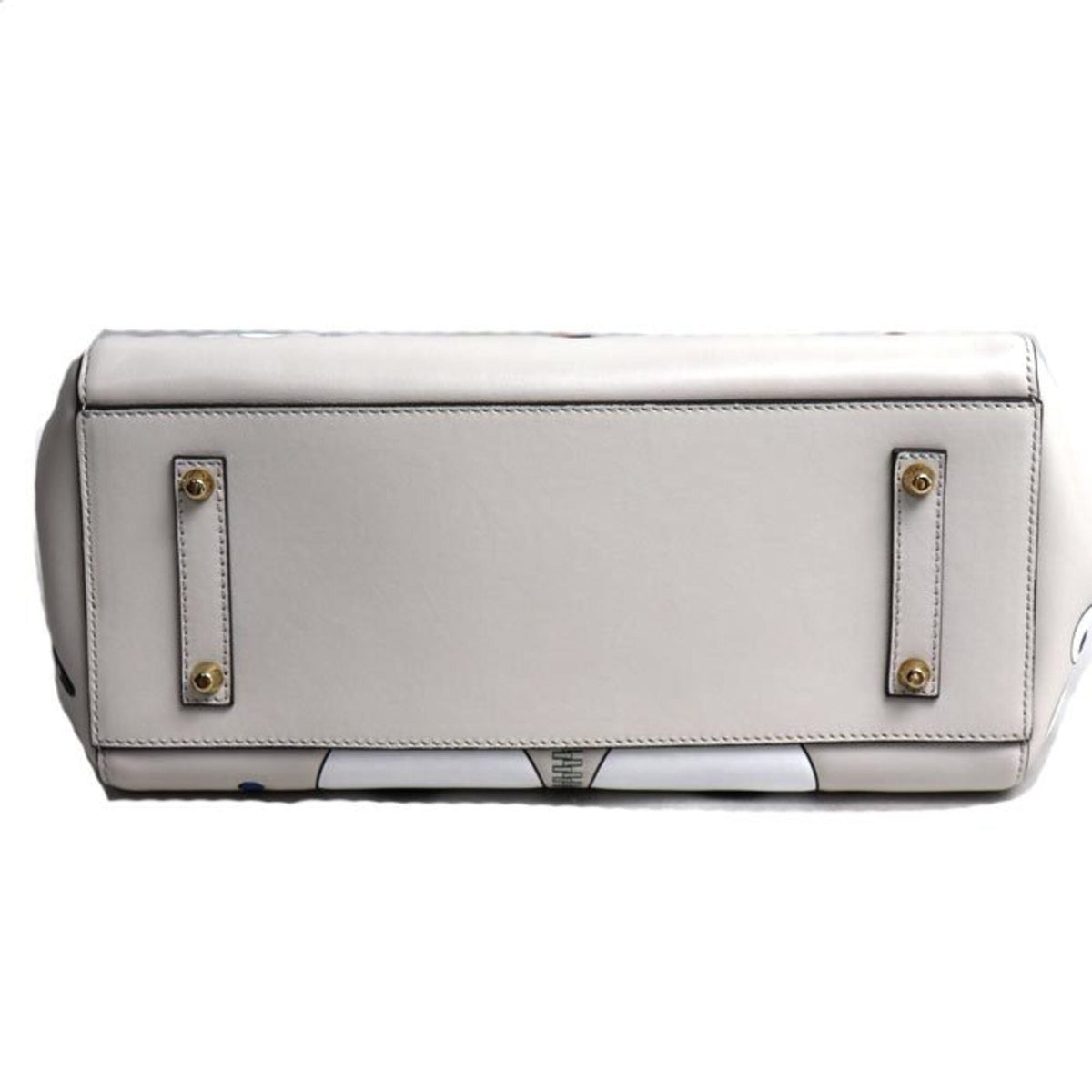 Anya Hindmarch Multi-Color White Leather Tote Bag (Pre-Owned)