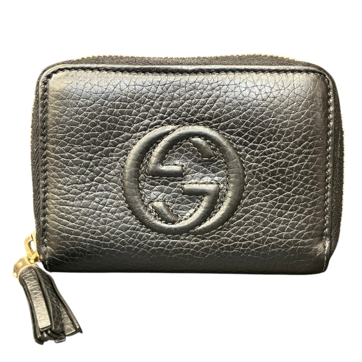 Gucci Black Leather Coin Purse/Coin Case (Pre-Owned)