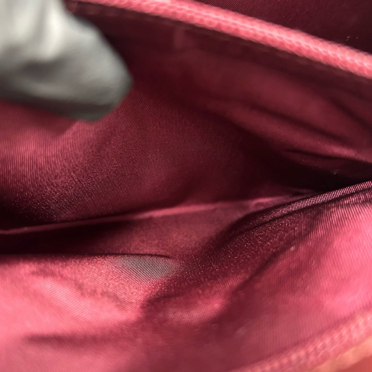 Christian Dior Red Color Canvas Leather Handbag (Pre-Owned)
