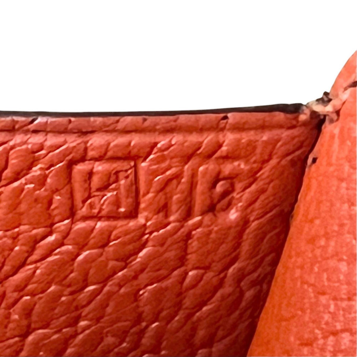 Hermes Orange Chevre Myzore Leather Pouch (Pre-Owned)