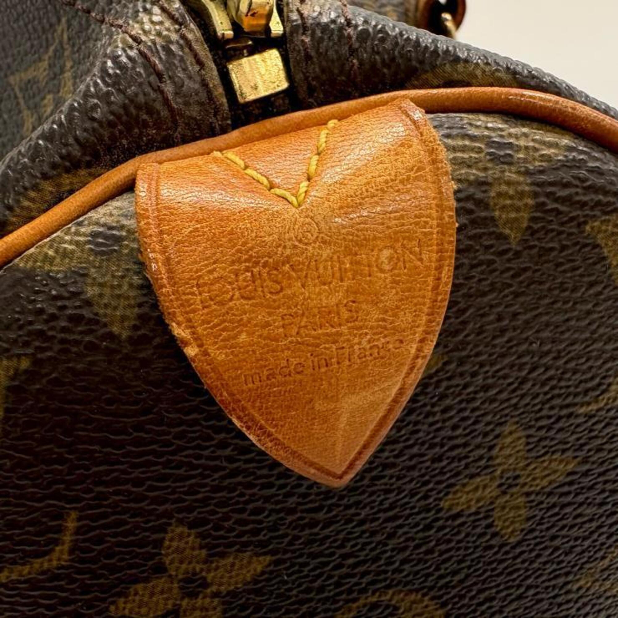 Louis Vuitton Beige Brown Monogram Handbag (Pre-Owned)