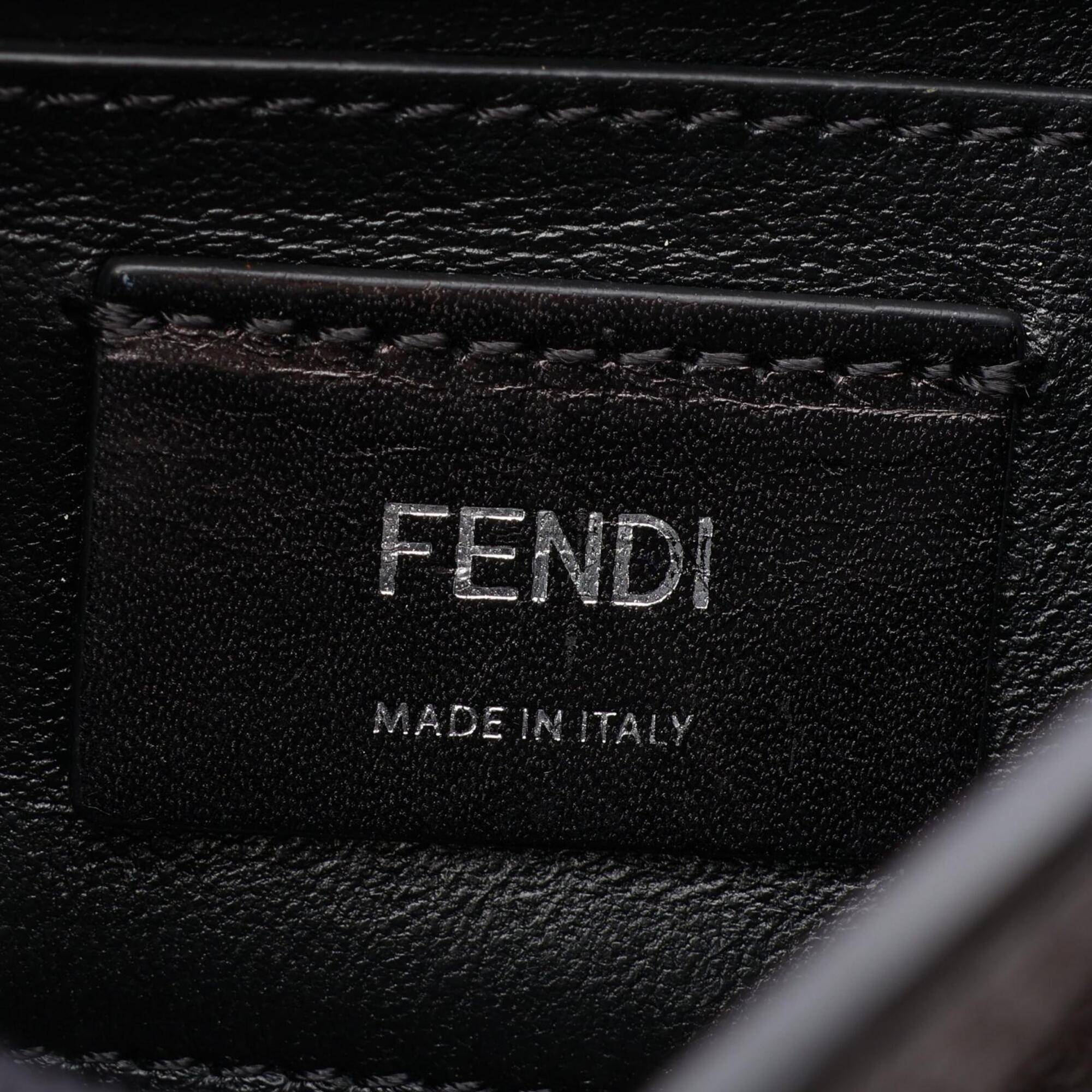 Fendi Brown Leather Handbag Shoulder Bag (Pre-Owned)