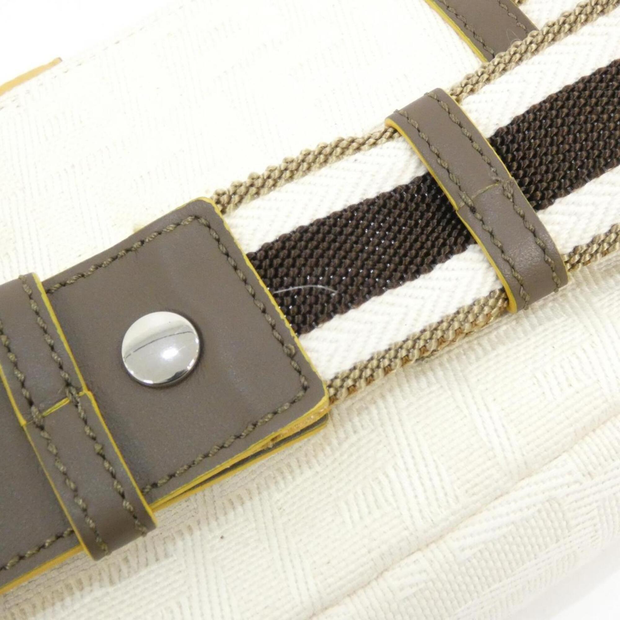 Fendi Yellow Canvas Leather Fanny Pack (Pre-Owned)