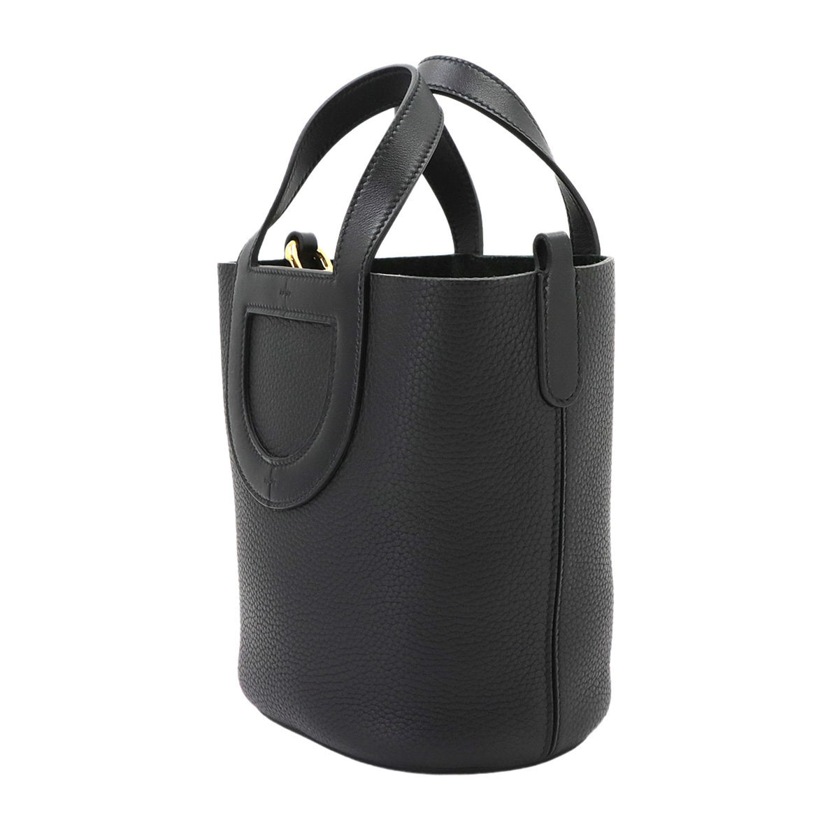 Hermes Black Taurillon Clemence Leather Swift Leather Handbag (Pre-Owned)