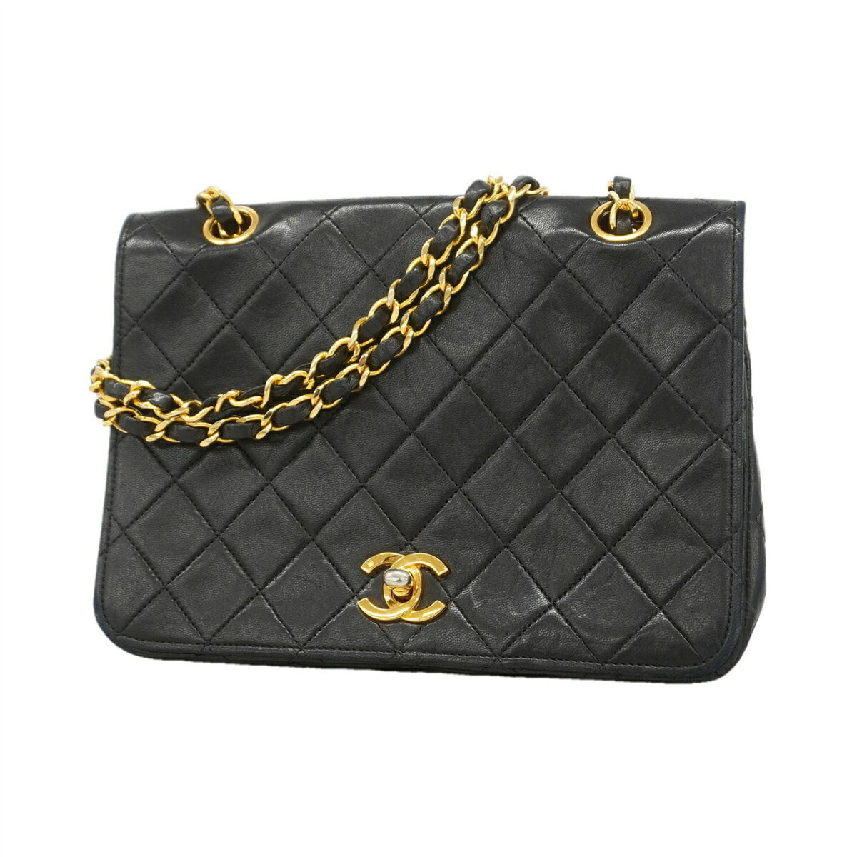 Chanel Black Leather Shoulder Bag (Pre-Owned)