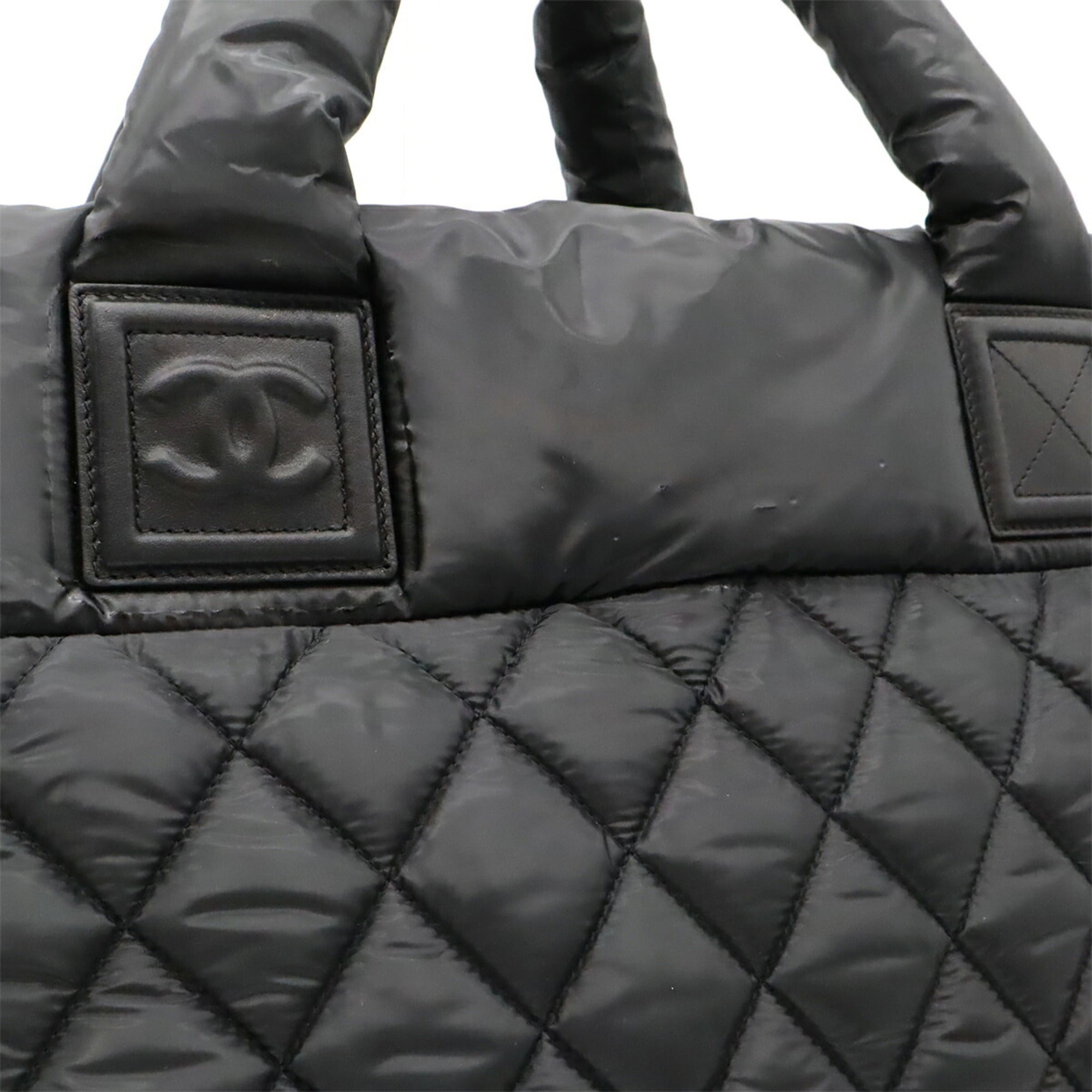 Chanel Black Quilting Handbag Tote Bag (Pre-Owned)