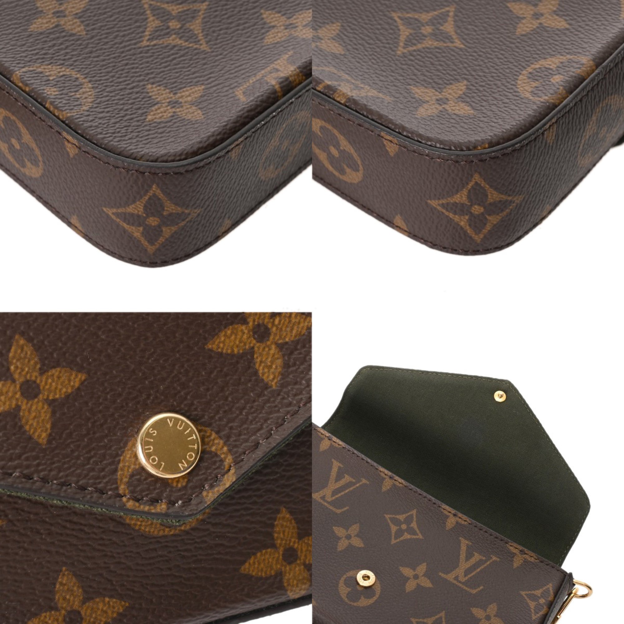 Louis Vuitton Monogram Brown Khaki Monogram Pochette Shoulder Bag (Pre-Owned)