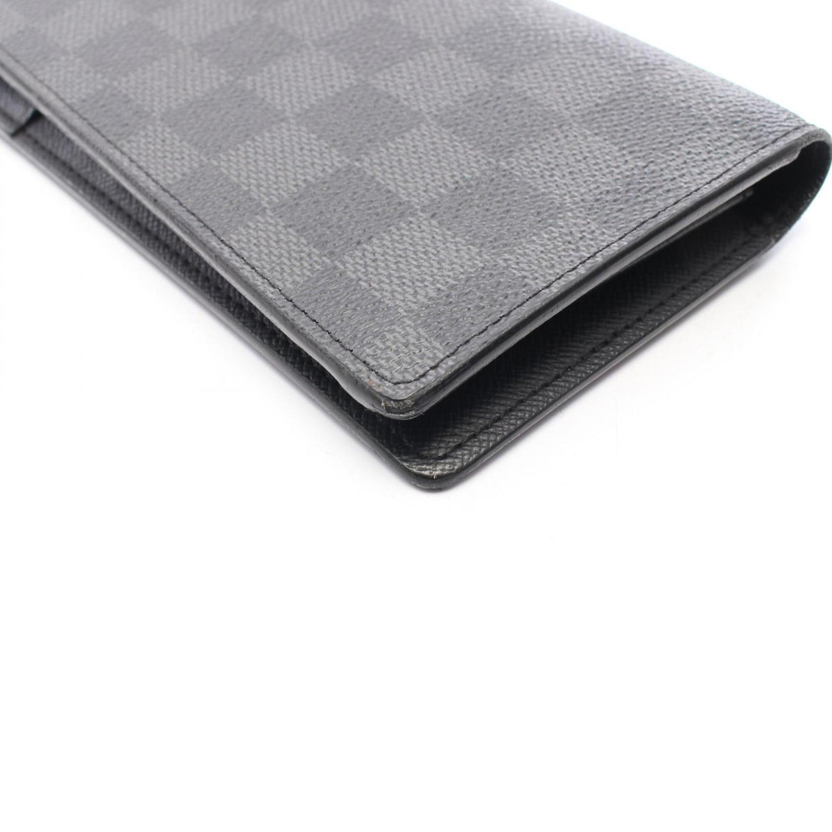 Louis Vuitton Black Leather Pvc Long Wallet (Bi-Fold) (Pre-Owned)