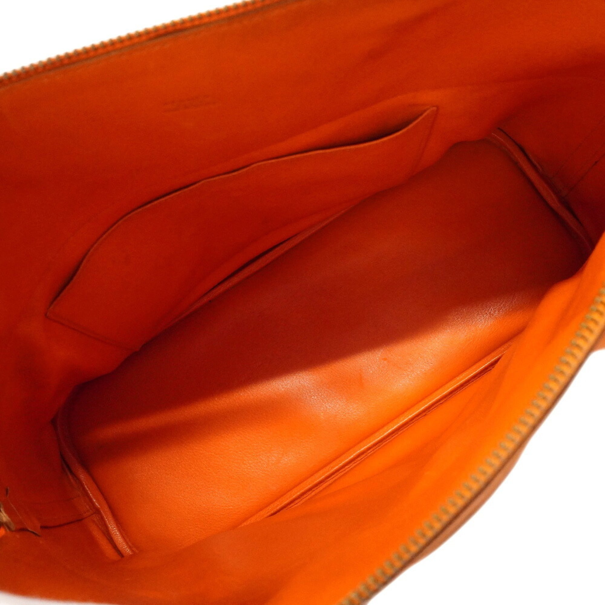 Hermes Orange Gulliver Leather Handbag (Pre-Owned)