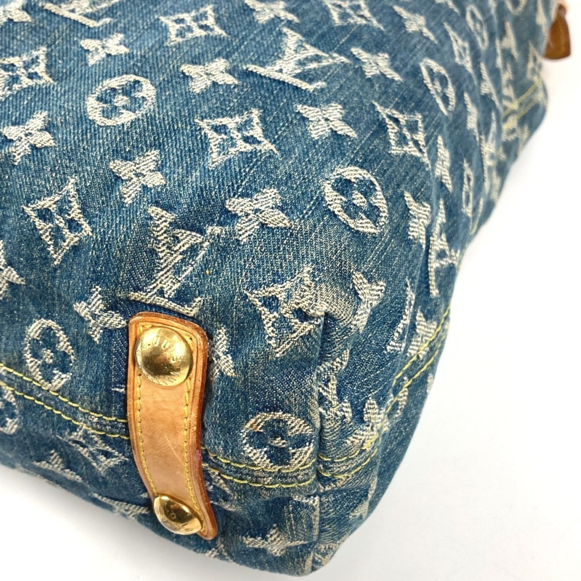 Louis Vuitton Monogram Denim Blue Monogram Denim Shoulder Bag (Pre-Owned)