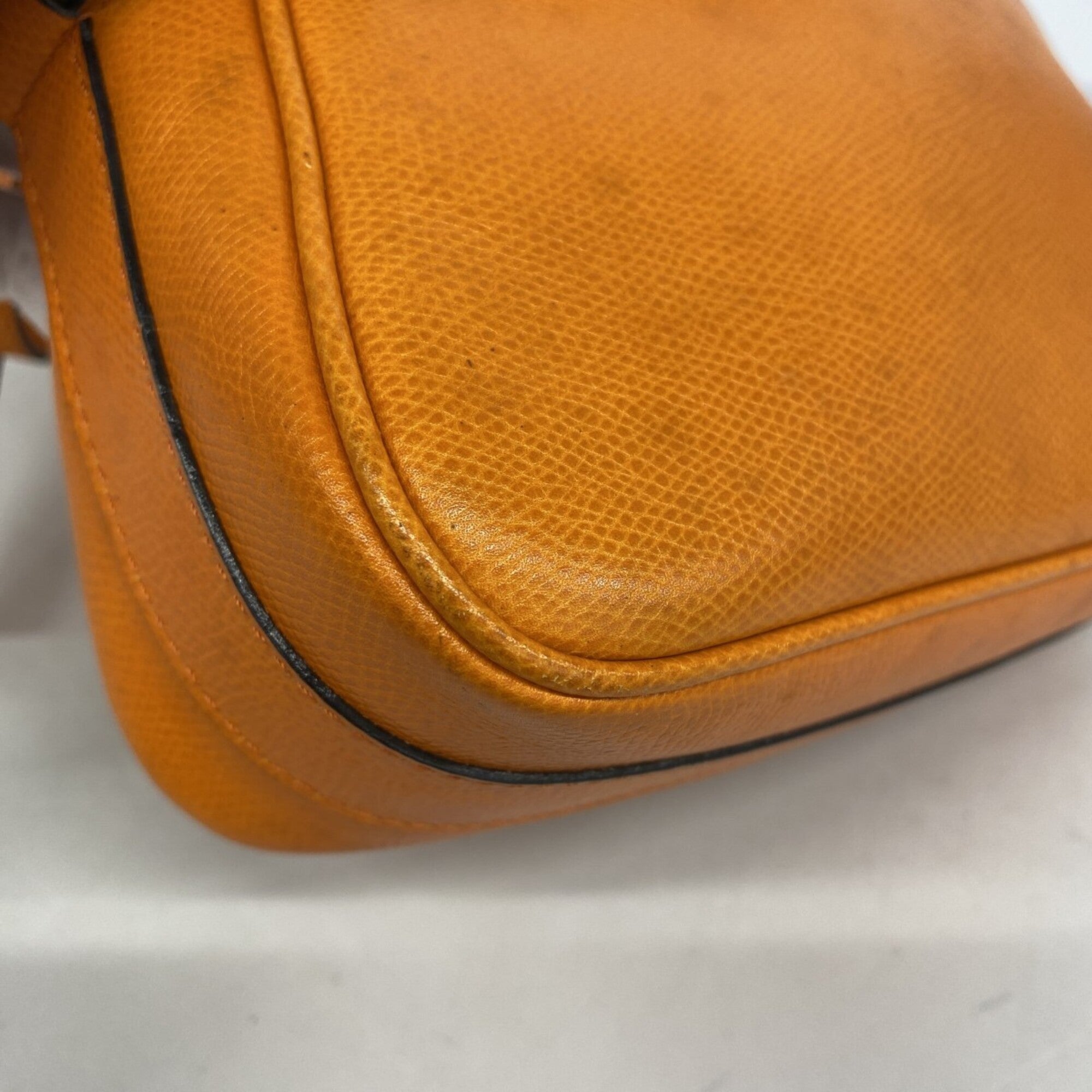 Celine Orange Leather Shoulder Bag (Pre-Owned)