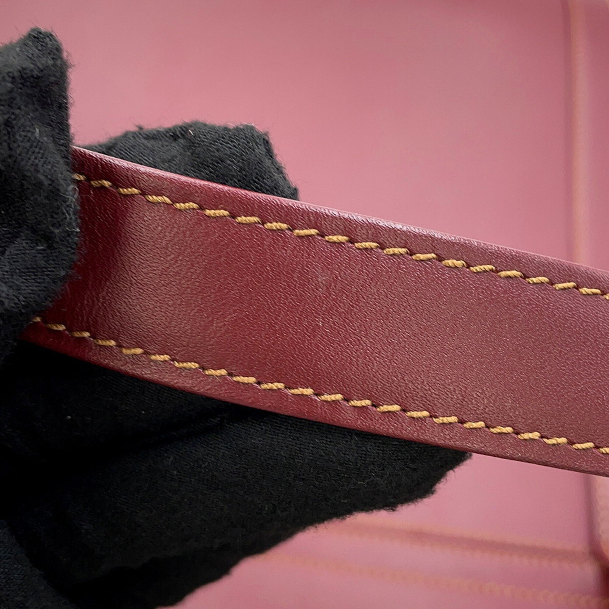 Cartier Must Bordeaux Leather Handbag Tote Bag (Pre-Owned)